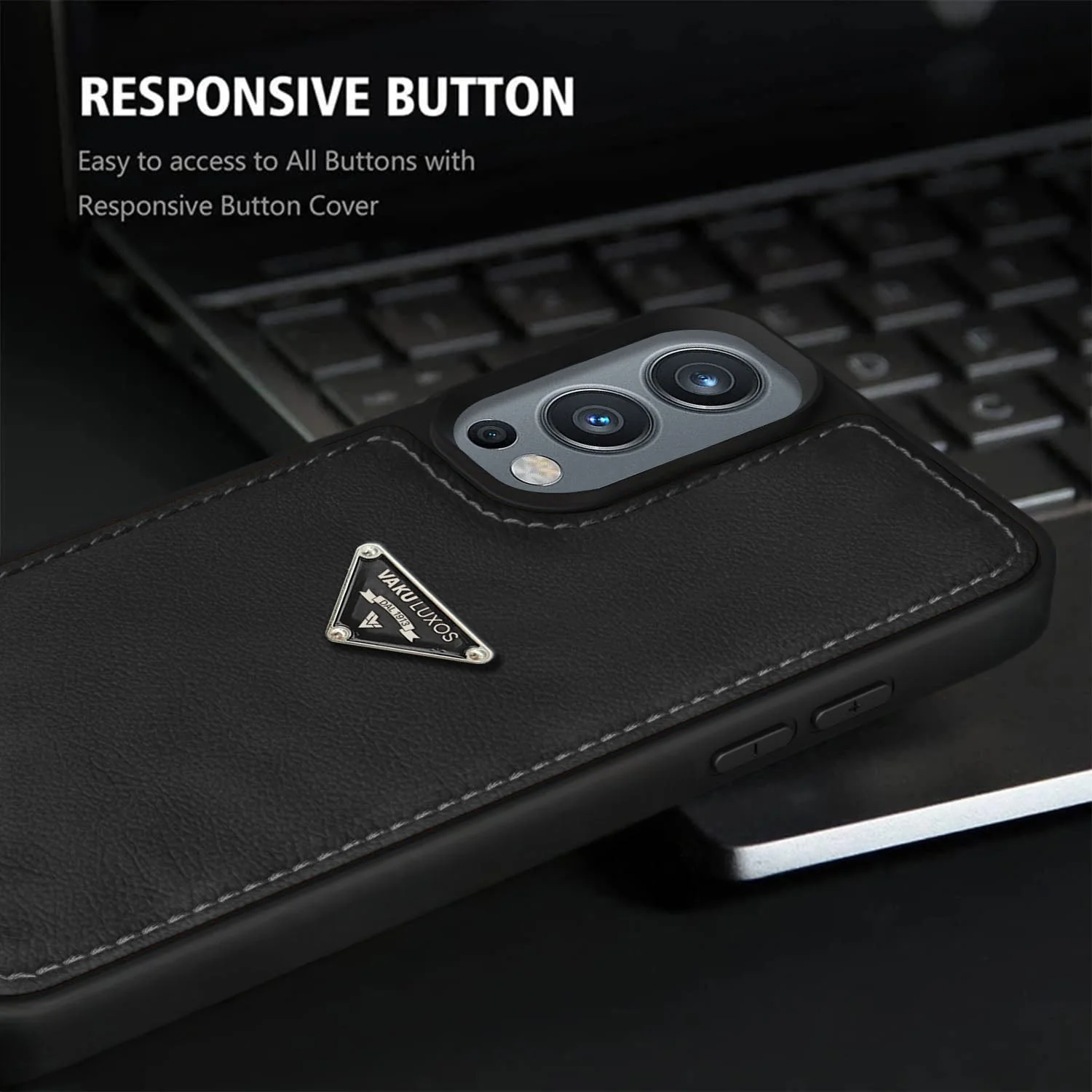 Vaku Luxos ® OnePlus Nord 2 Nyxen Premium Leather Stitched Back Cover - Image 12