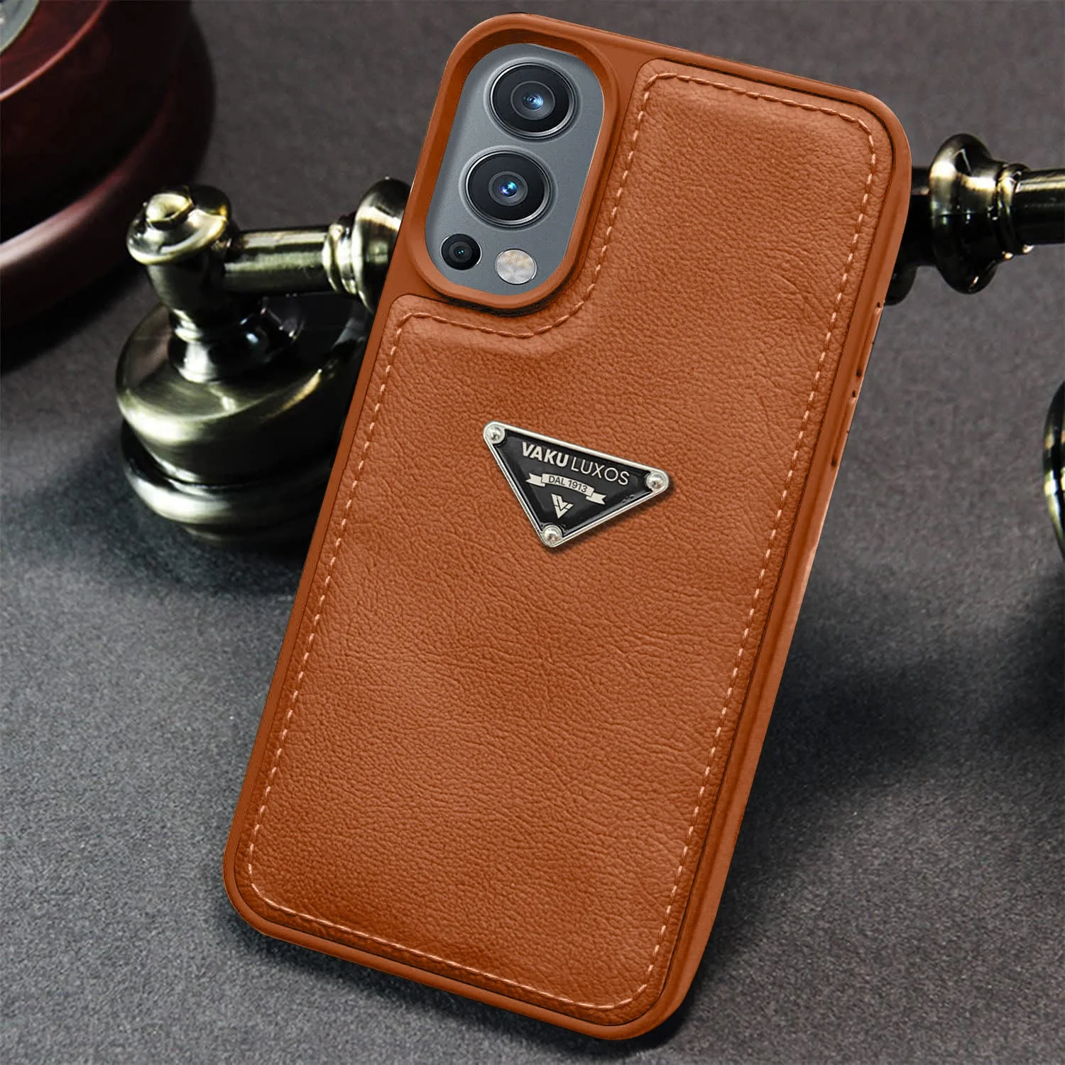 Vaku Luxos ® OnePlus Nord 2 Nyxen Premium Leather Stitched Back Cover - Image 7