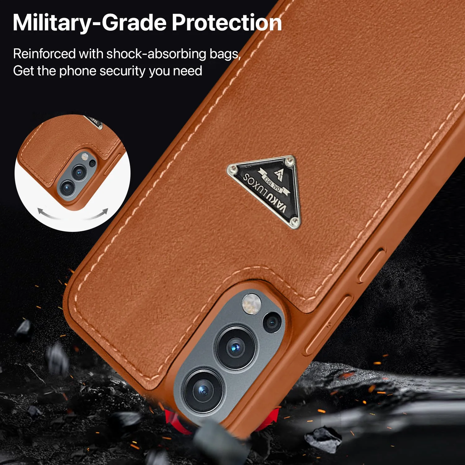 Vaku Luxos ® OnePlus Nord 2 Nyxen Premium Leather Stitched Back Cover - Image 9