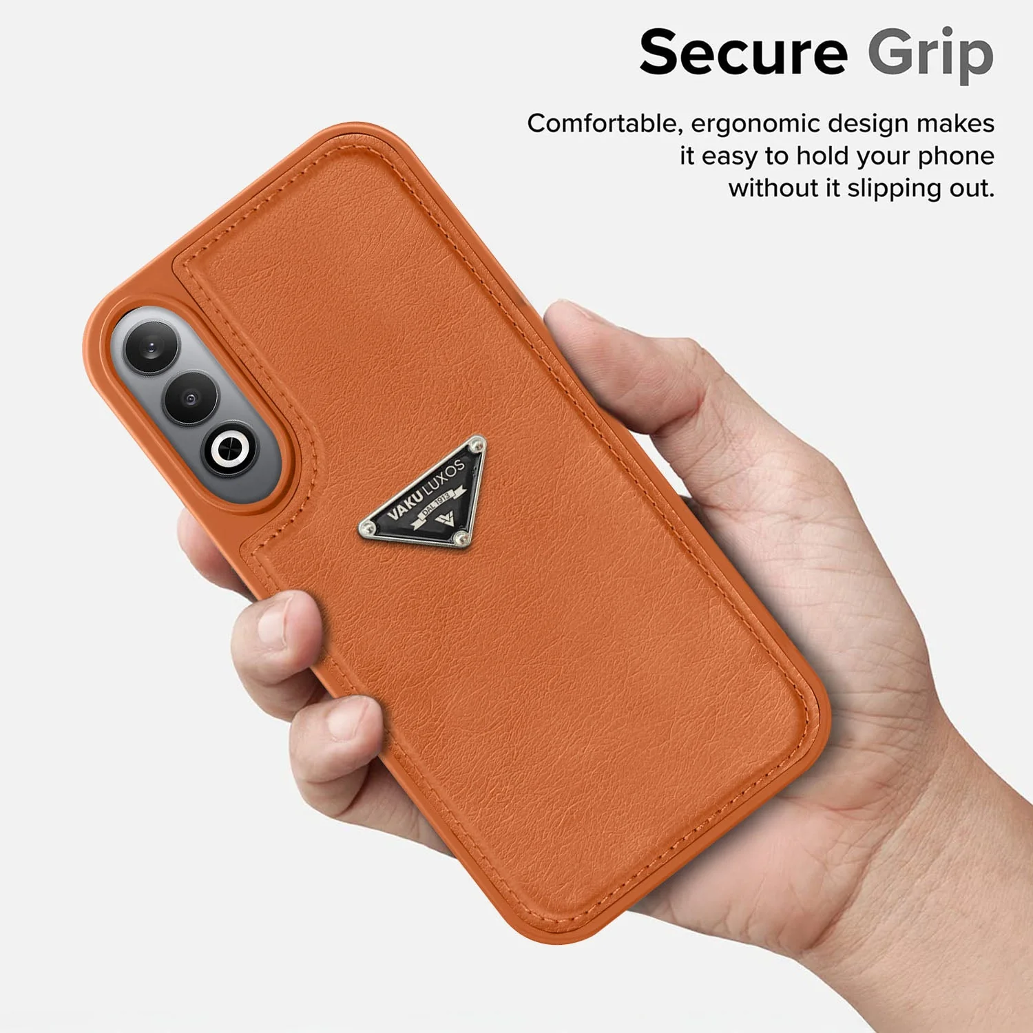 Vaku Luxos ® OnePlus Nord CE4 Nyxen Premium Leather Stitched Back Cover - Image 5