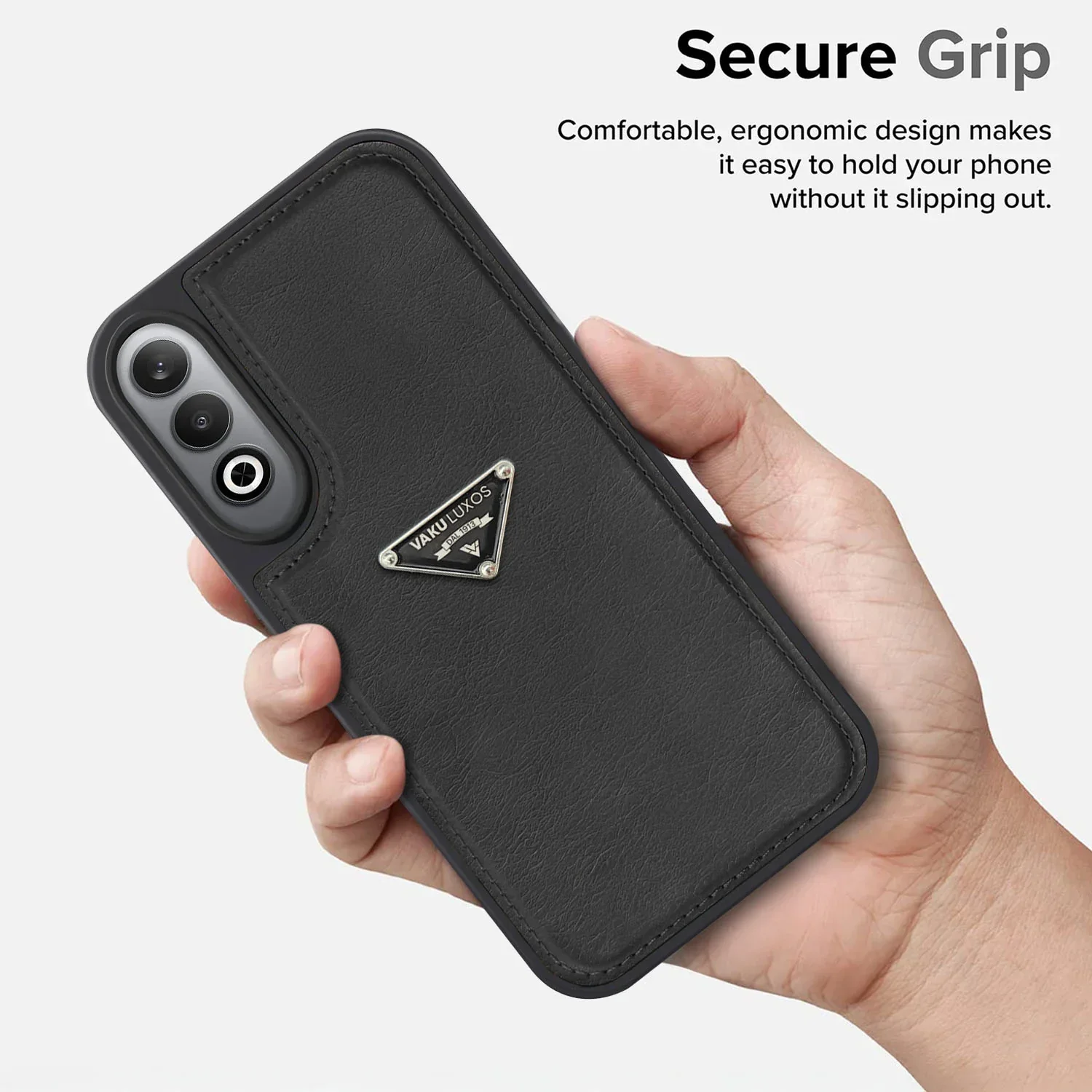 Vaku Luxos ® OnePlus Nord CE4 Nyxen Premium Leather Stitched Back Cover - Image 7
