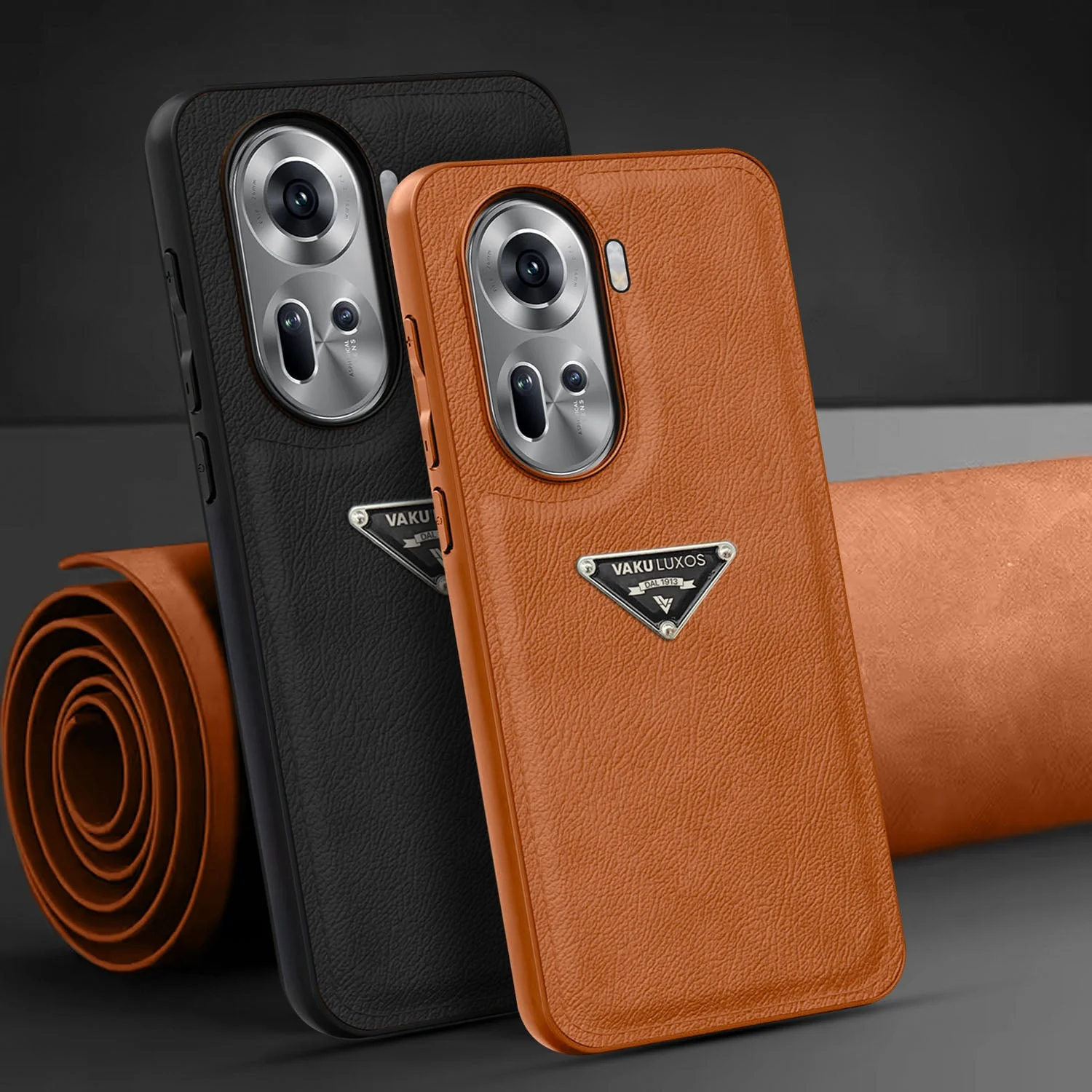 Vaku Luxos ® Oppo Reno11 5G Nyxen Premium Leather Stitched Back Cover - Image 3