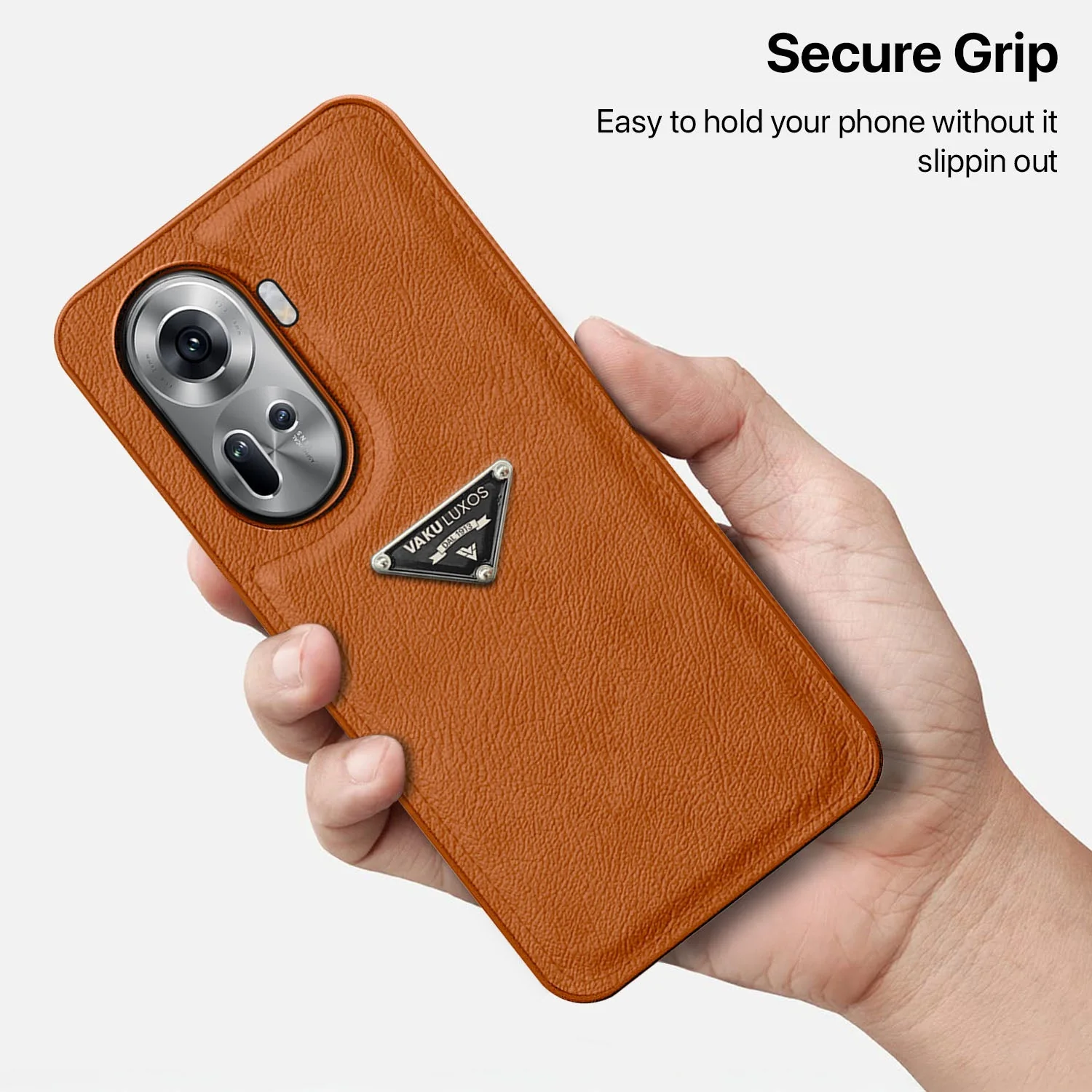Vaku Luxos ® Oppo Reno11 5G Nyxen Premium Leather Stitched Back Cover - Image 4