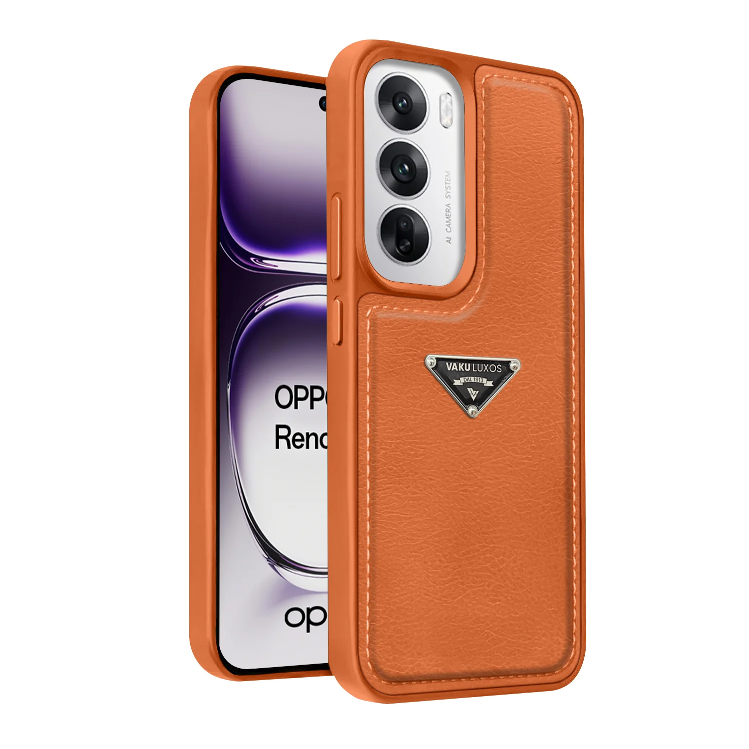 Vaku Luxos ® Oppo Reno12 5G Nyxen Premium Leather Stitched Back Cover - Image 2