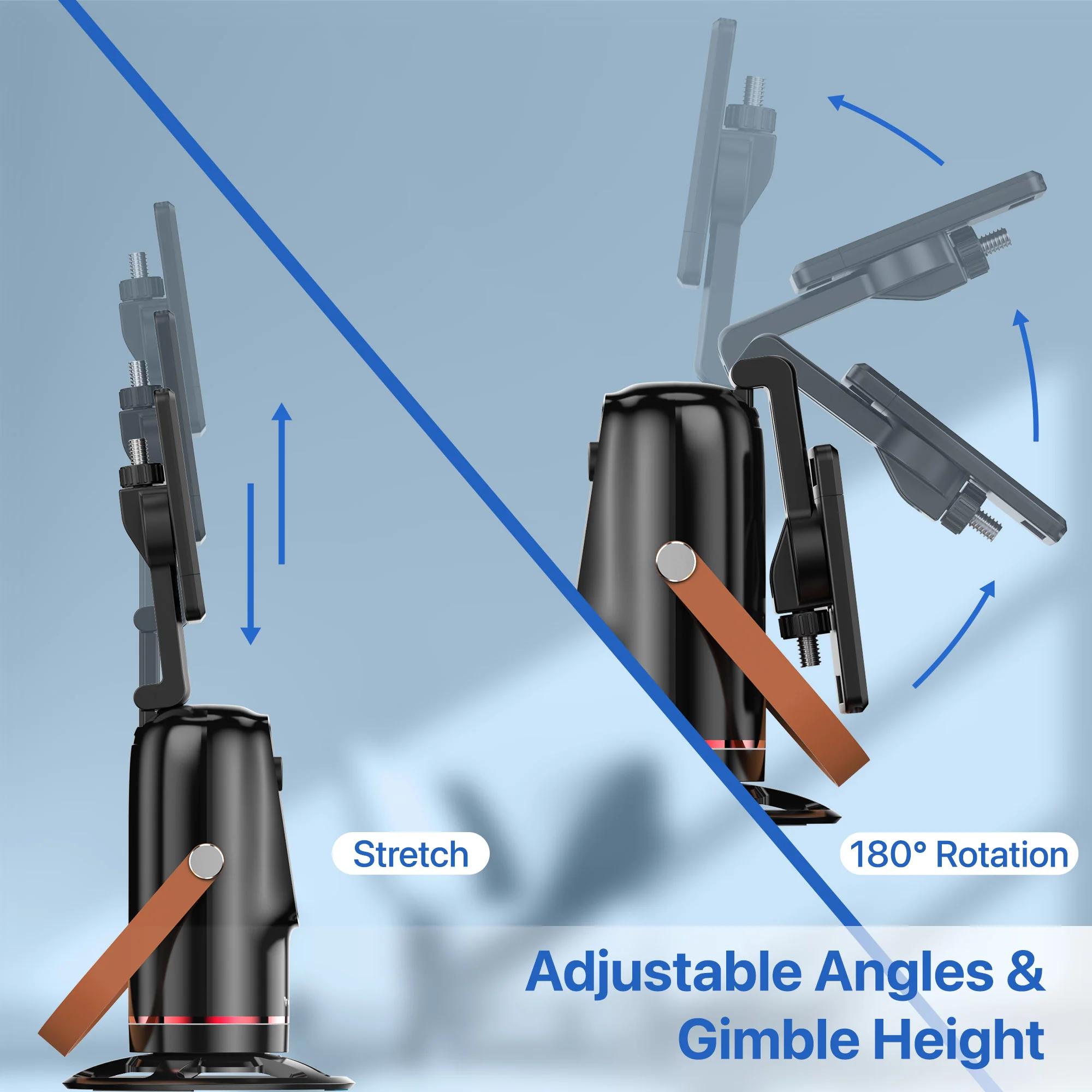Vaku Luxos ® Orbit Flow 360° AI Auto Face Tracking Rotating Gimbal Stand with Gesture Control & Motion Follow - Image 6