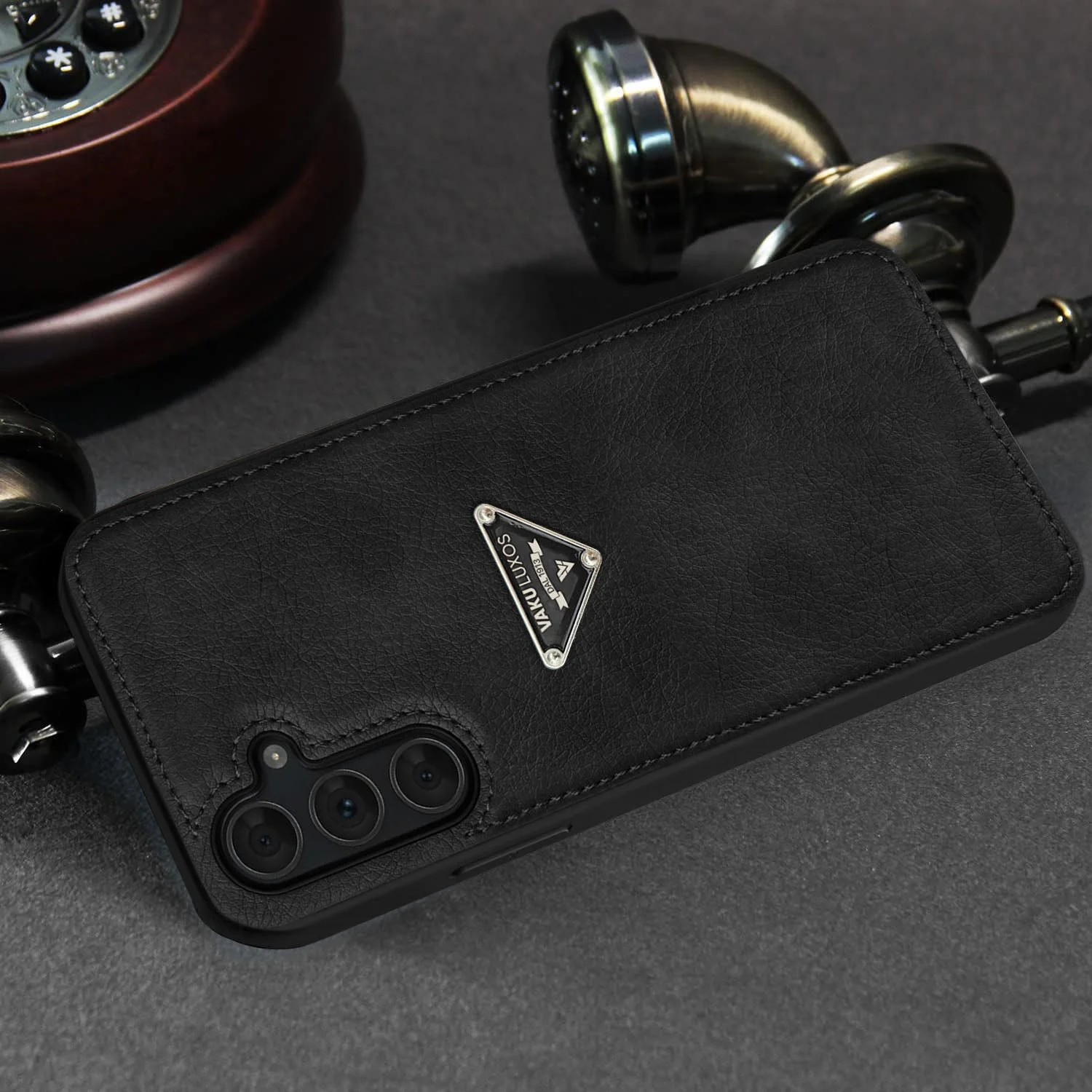 Vaku Luxos ® Samsung Galaxy A35 5G Nyxen Premium Leather Stitched Back Cover - Image 2