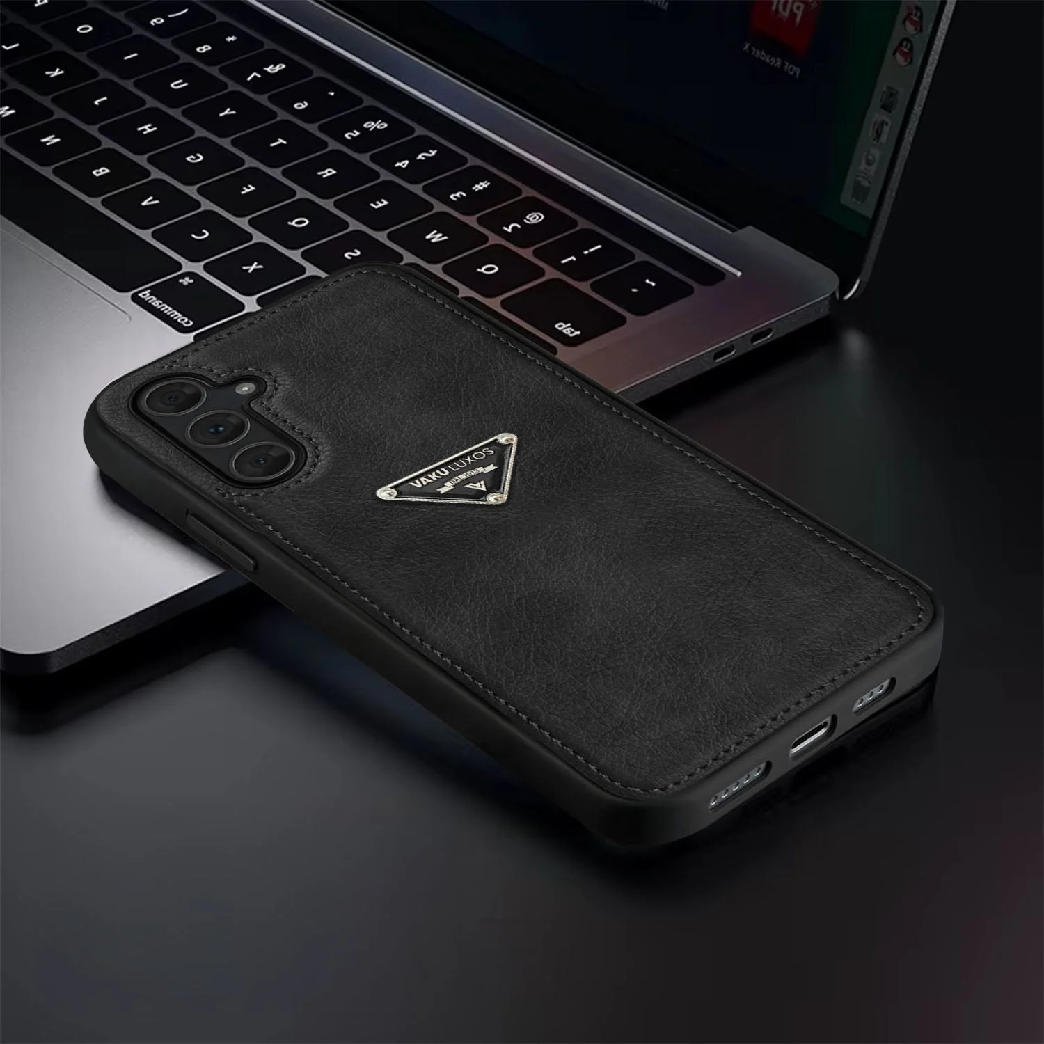 Vaku Luxos ® Samsung Galaxy A35 5G Nyxen Premium Leather Stitched Back Cover - Image 9
