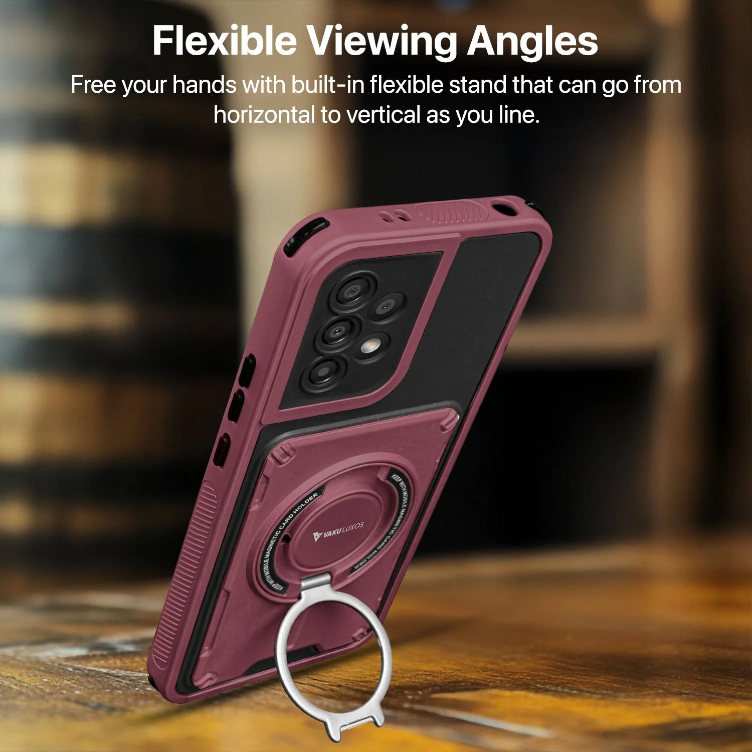 Vaku Luxos ® Samsung Galaxy A53 5G Axion Armor Military Grade Protective Back Cover - Image 4