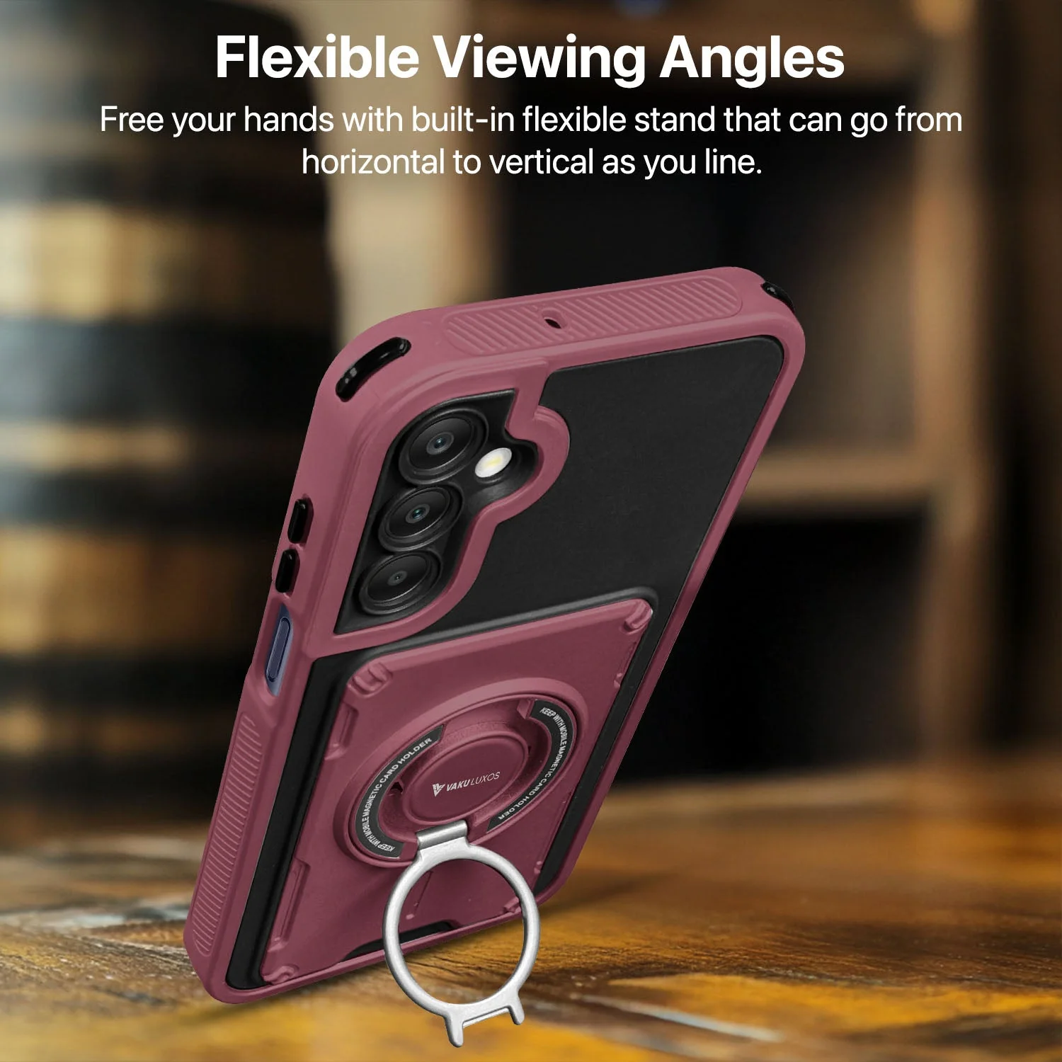 Vaku Luxos ® Samsung Galaxy A55 5G Axion Armor Military Grade Protective Back Cover - Image 5