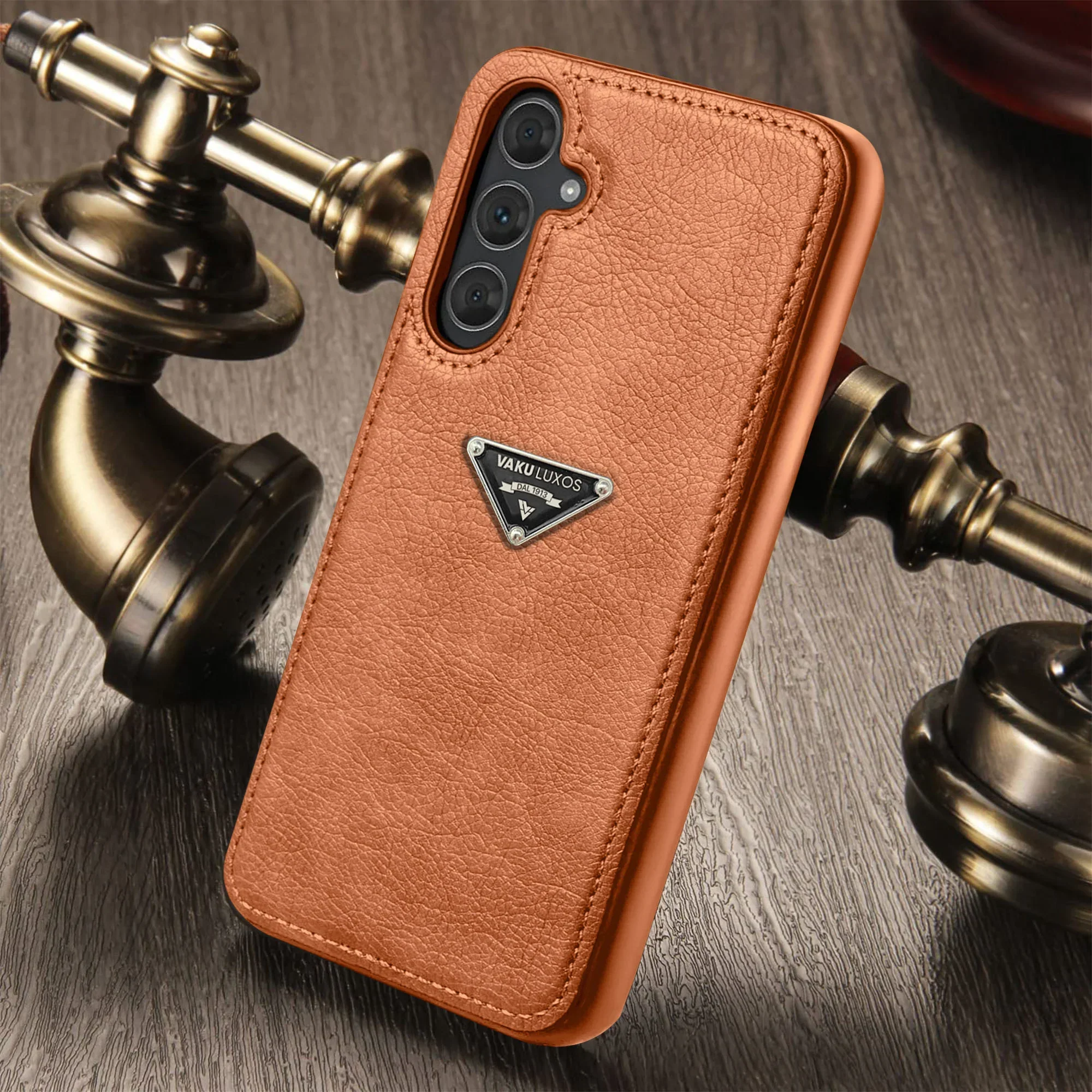 Vaku Luxos ® Samsung Galaxy A55 5G Nyxen Premium Leather Stitched Back Cover - Image 4