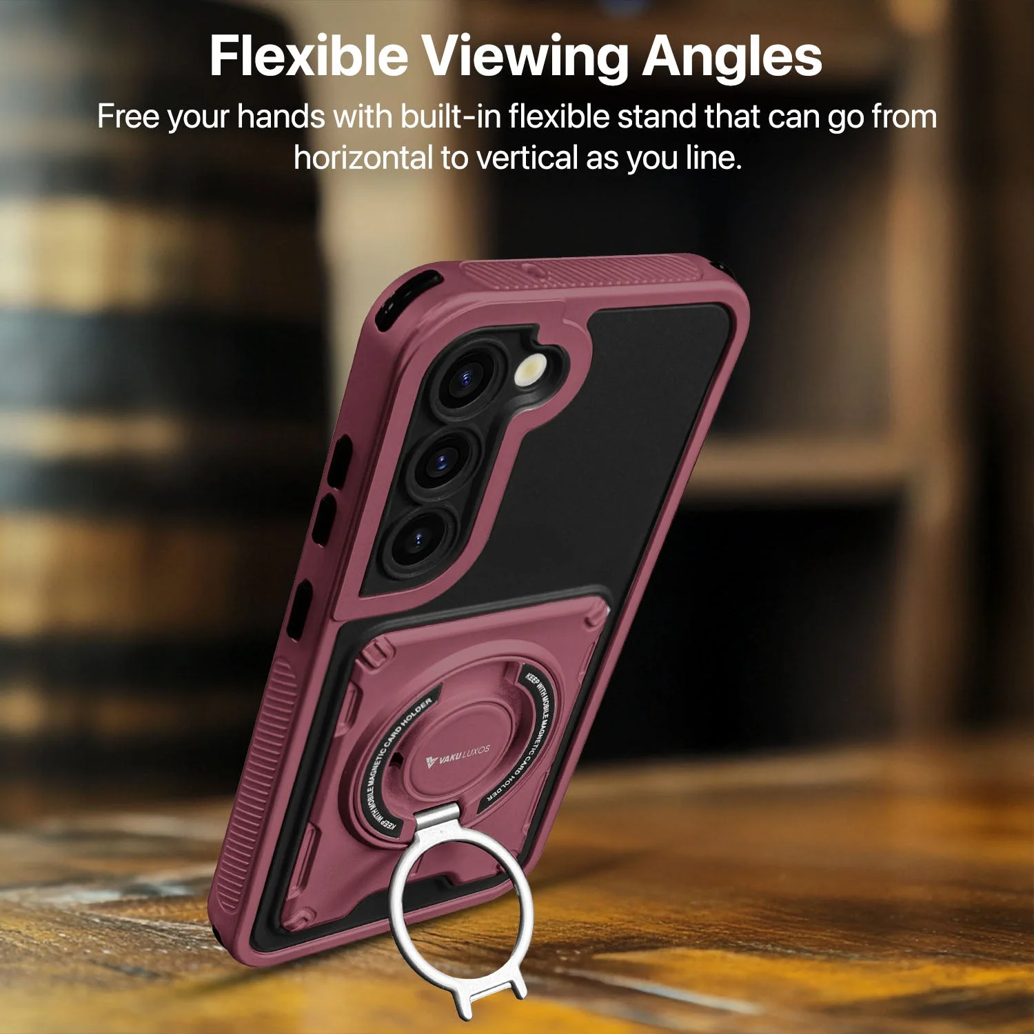 Vaku Luxos ® Samsung Galaxy S23 Axion Armor Military Grade Protective Back Cover - Image 5