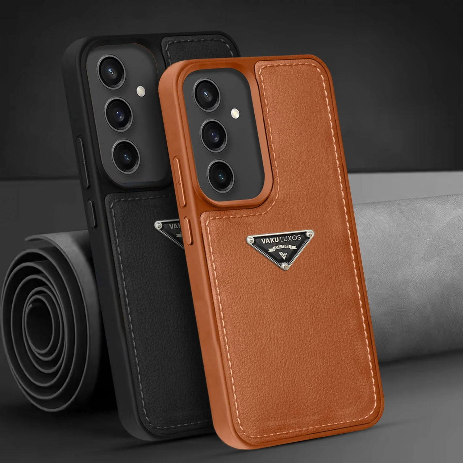 Vaku Luxos ® Samsung Galaxy S23 FE Nyxen Premium Leather Stitched Back Cover - Image 8