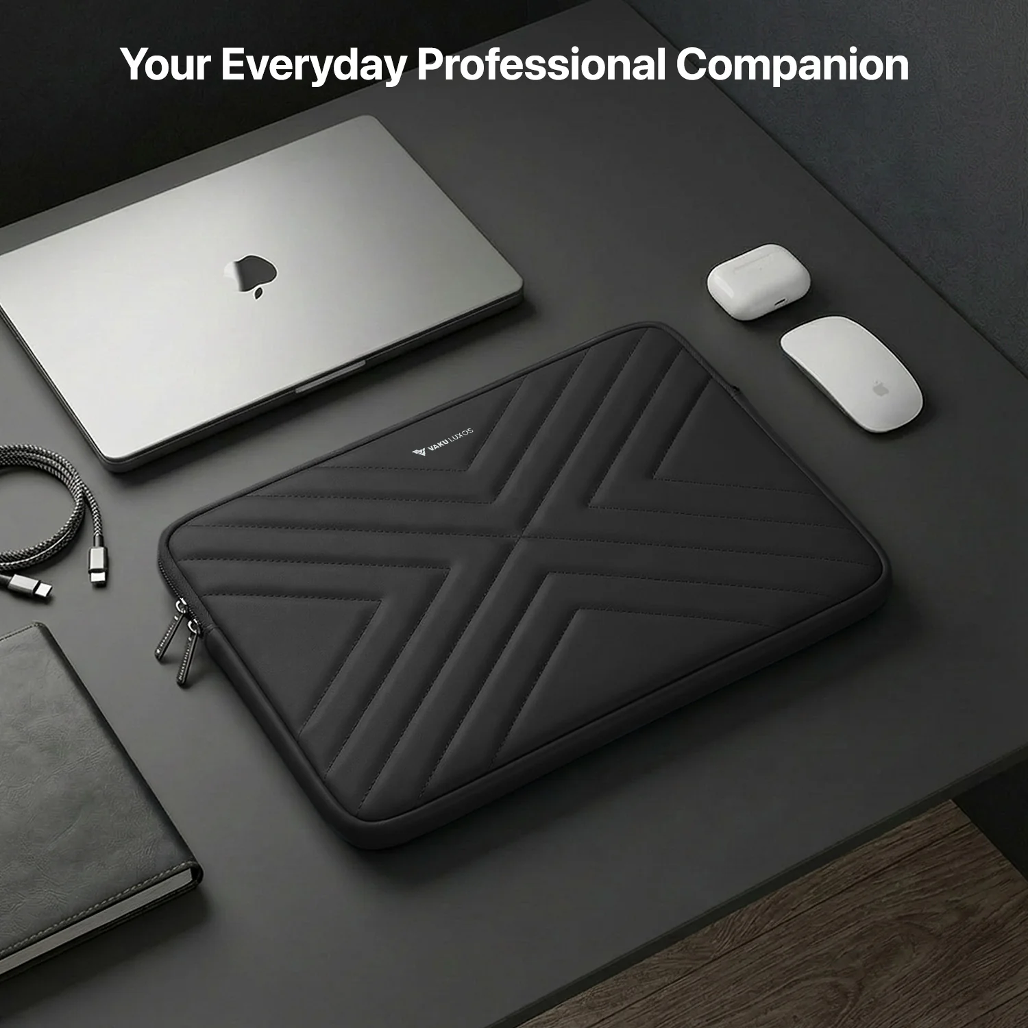 Vaku Luxos ® Signature V-Line Macbook Sleeve 15 | 16 inch Ultra-Thin Protection Sleeve - Image 7