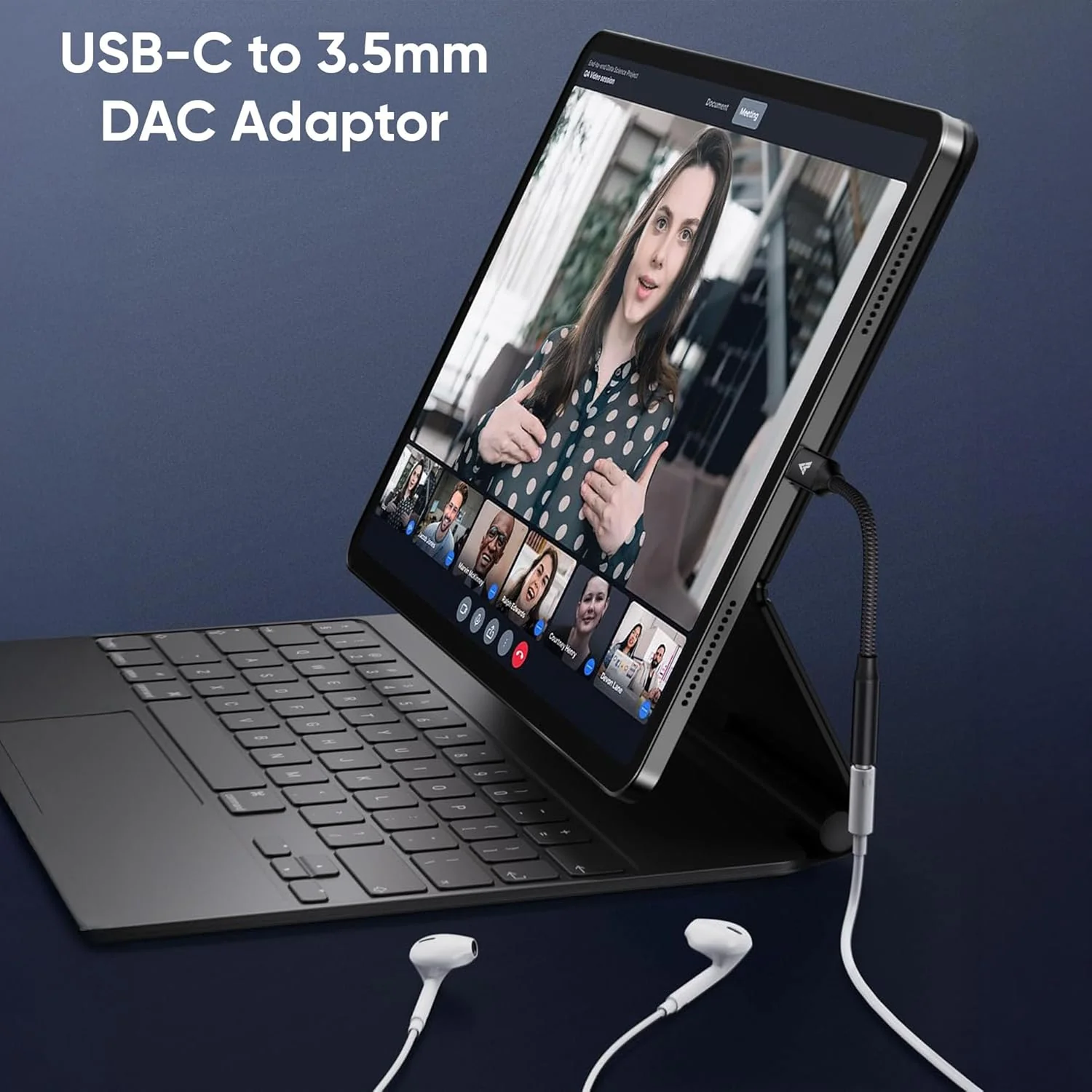 Vaku Luxos ® SonicArc Type C to 3.5 mm Jack Digital Audio DAC 24-bit/96KHz 3.5mm Connector Aux Cable - Image 3