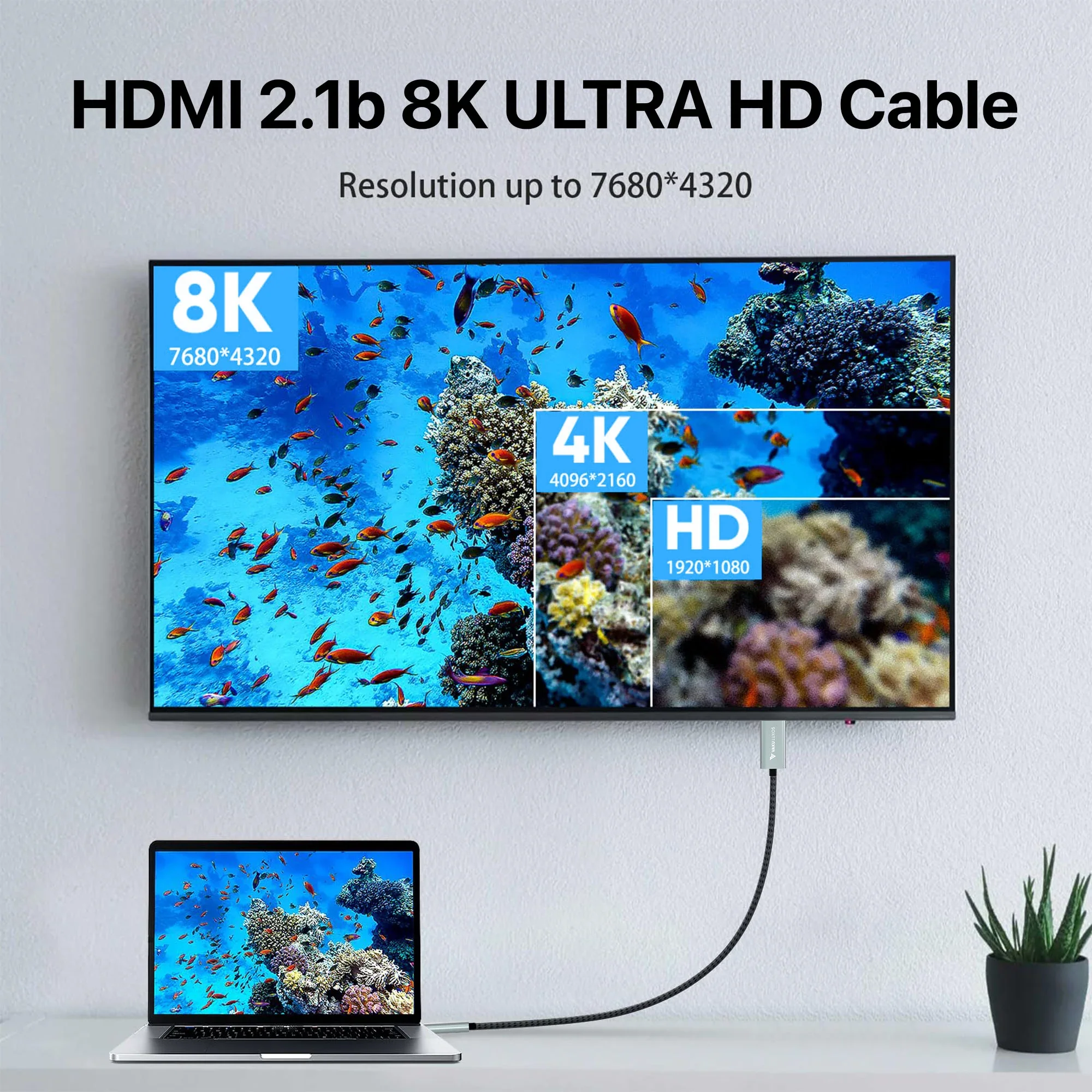 Vaku Luxos ® SYNC FURY HDMI to HDMI Cable 8K@60Hz Resolution - Image 5