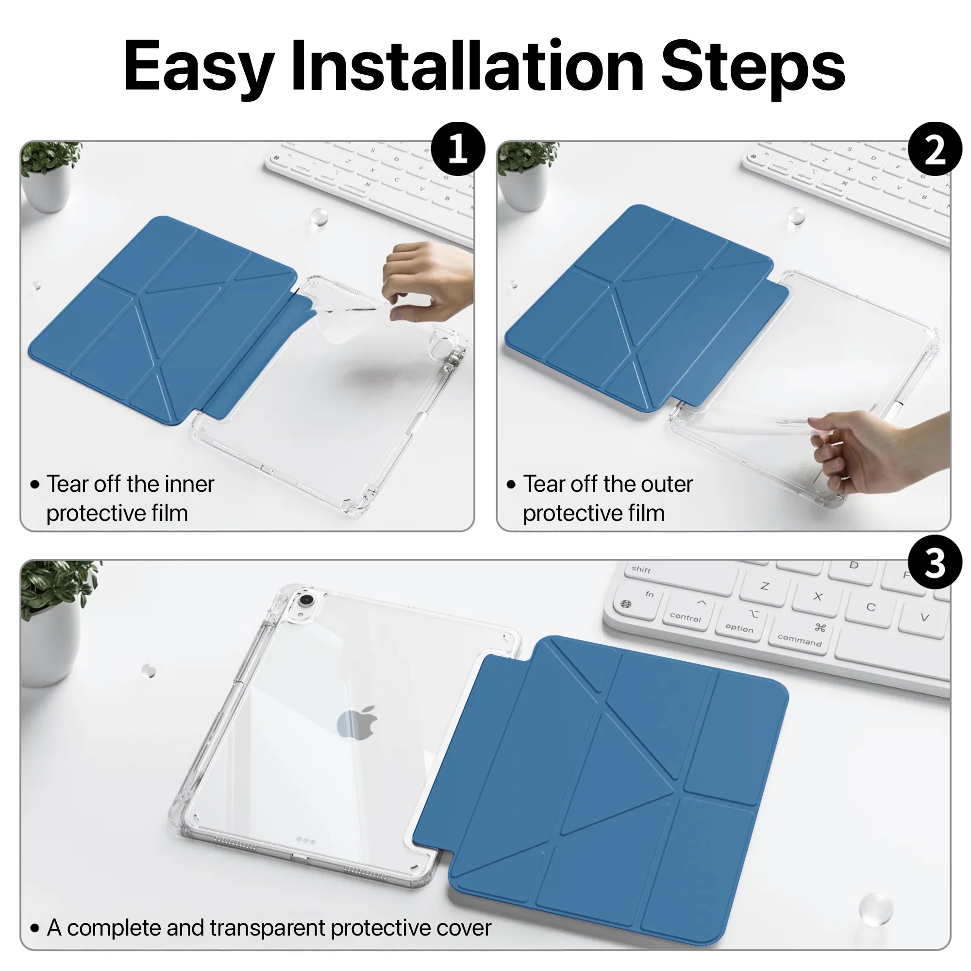 Vaku Luxos ® TRANSLUVO Y-FOLD iPad (A16) 11th/10th Generation (2025/2022) Free-Angle Viewing with Adjustable Stand Case - Image 7