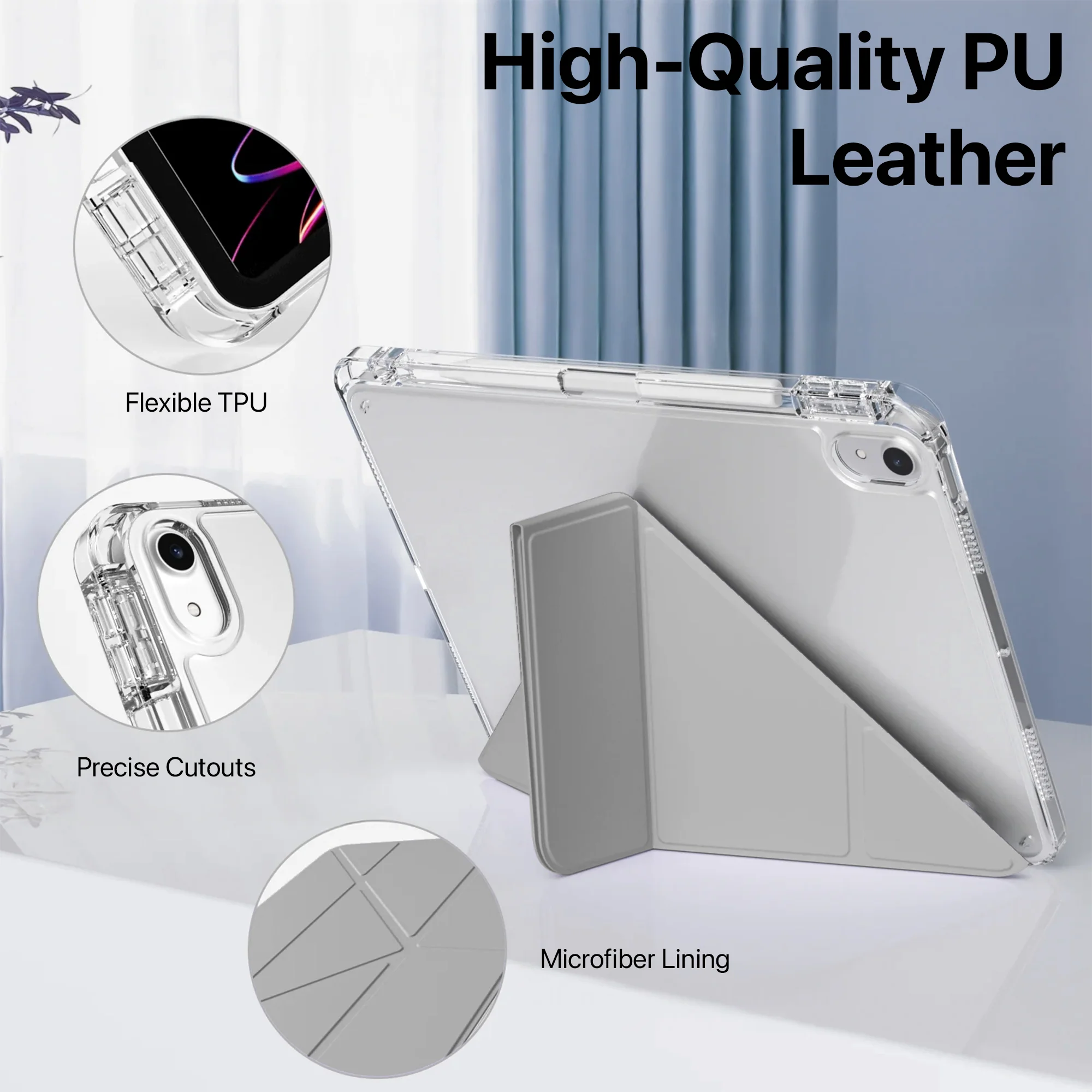 Vaku Luxos ® TRANSLUVO Y-FOLD iPad (A16) 11th/10th Generation (2025/2022) Free-Angle Viewing with Adjustable Stand Case - Image 8