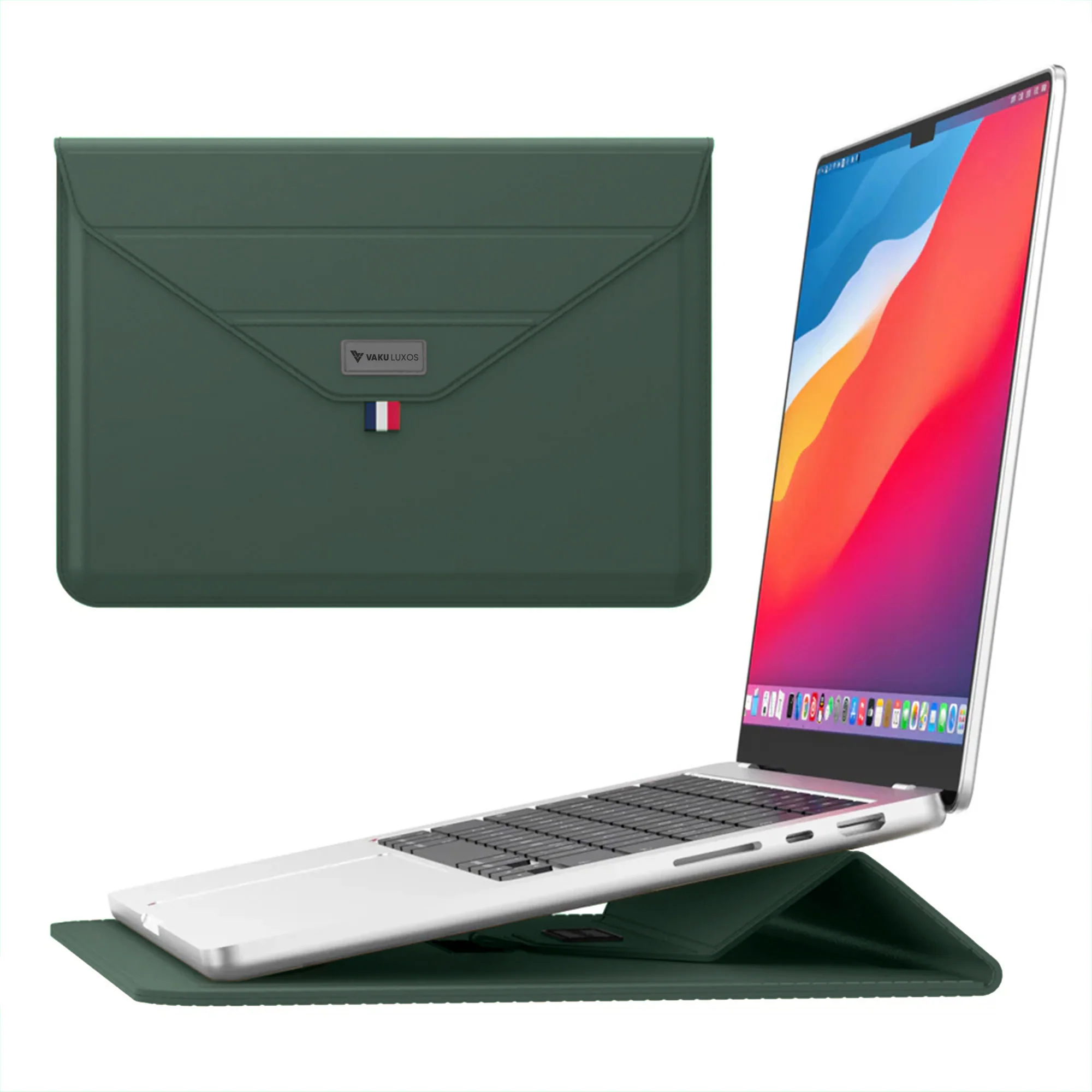 Vaku Luxos ® URBANMATE MacBook & Laptop Sleeve 13/14 Inch Vegan Leather Ultra-Thin Protection Sleeve - Image 11