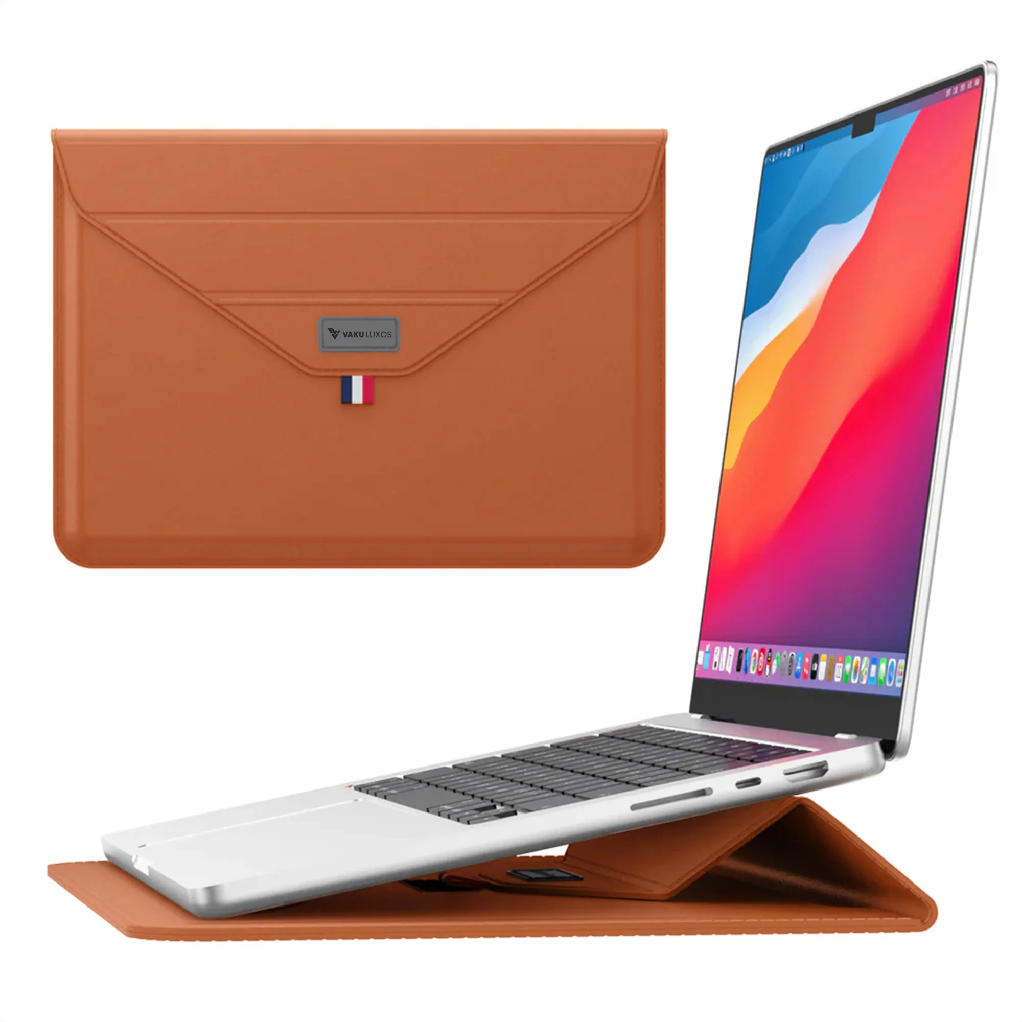 Vaku Luxos ® URBANMATE MacBook & Laptop Sleeve 13/14 Inch Vegan Leather Ultra-Thin Protection Sleeve - Image 14