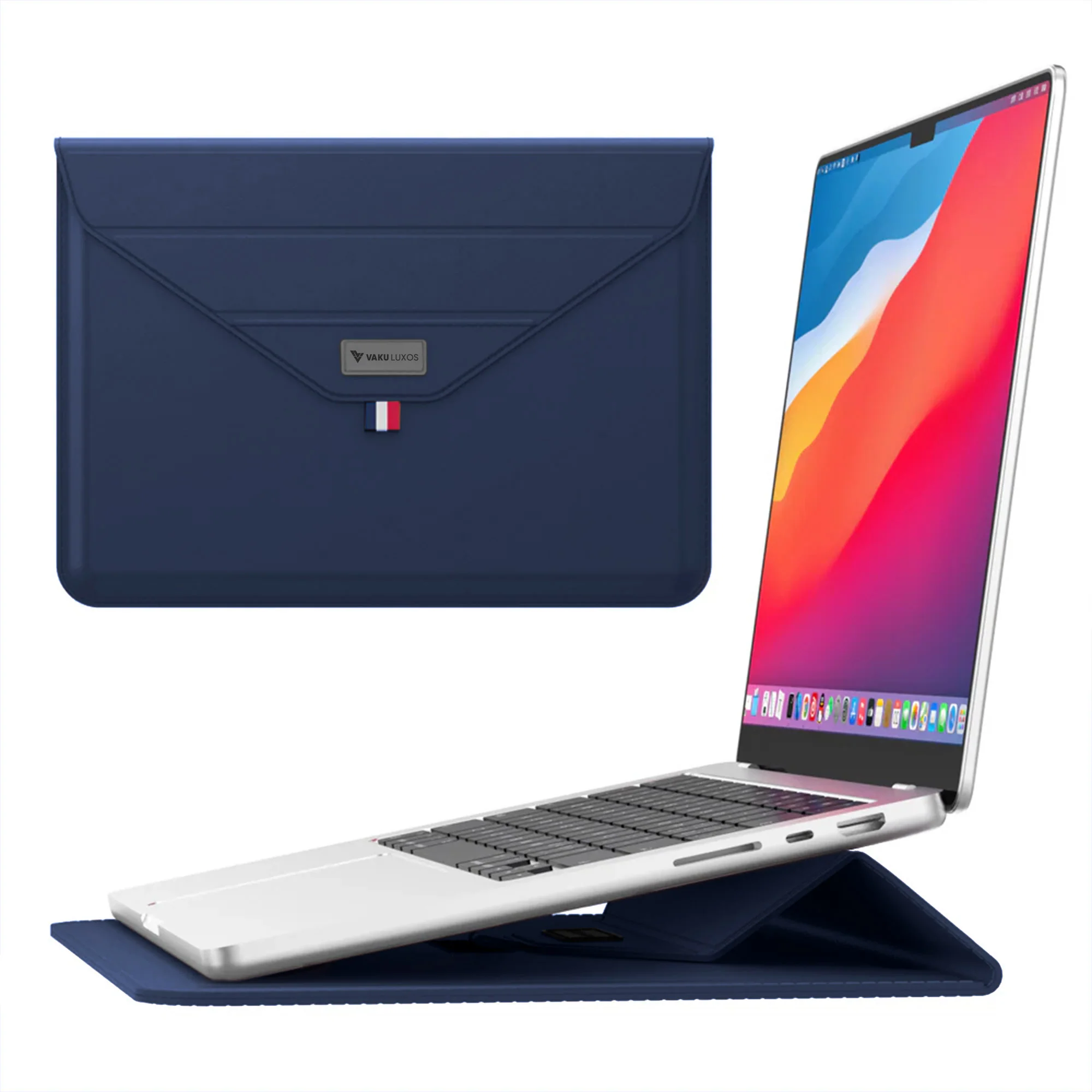 Vaku Luxos ® URBANMATE MacBook & Laptop Sleeve 13/14 Inch Vegan Leather Ultra-Thin Protection Sleeve - Image 8