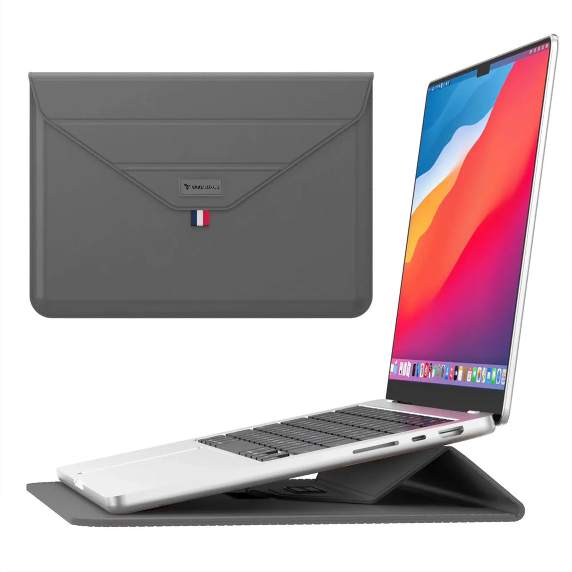 Vaku Luxos ® URBANMATE MacBook & Laptop Sleeve 13/14 Inch Vegan Leather Ultra-Thin Protection Sleeve - Image 9