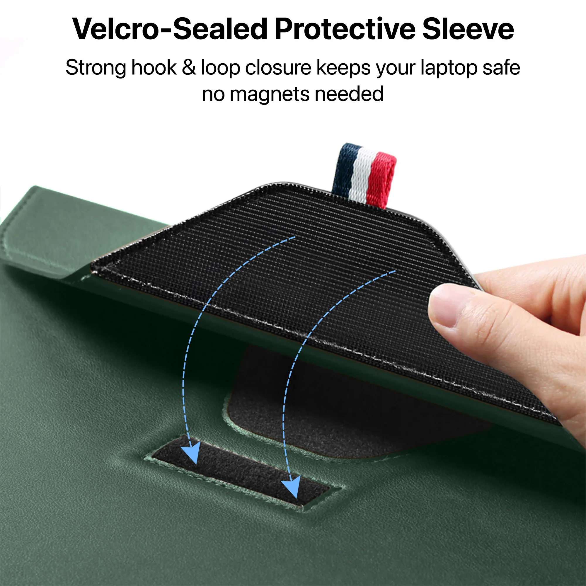Vaku Luxos ® URBANMATE MacBook & Laptop Sleeve 15/15.6 Inch Vegan Leather Ultra-Thin Protection Sleeve - Image 3