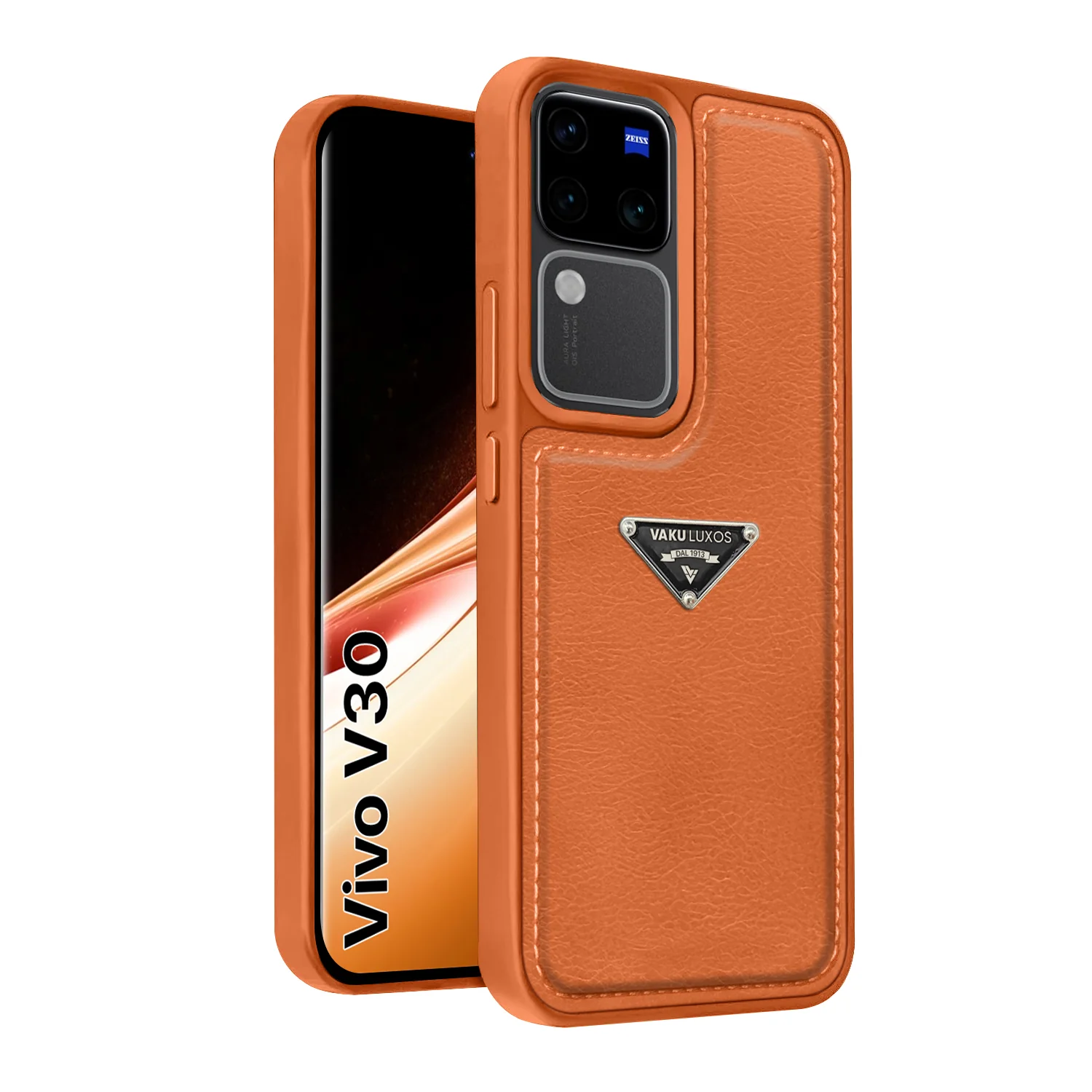 Vaku Luxos ® Vivo V30 5G Nyxen Premium Leather Stitched Back Cover - Image 9