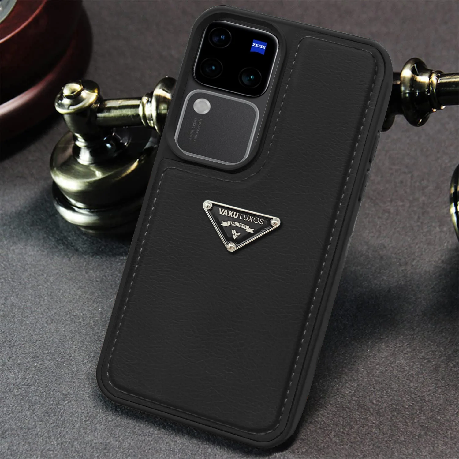 Vaku Luxos ® Vivo V30 Pro Nyxen Premium Leather Stitched Back Cover - Image 7