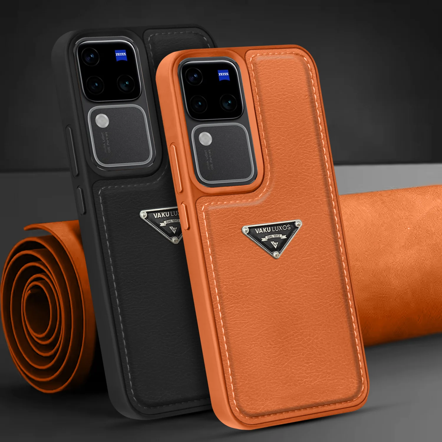 Vaku Luxos ® Vivo V30 Pro Nyxen Premium Leather Stitched Back Cover - Image 8
