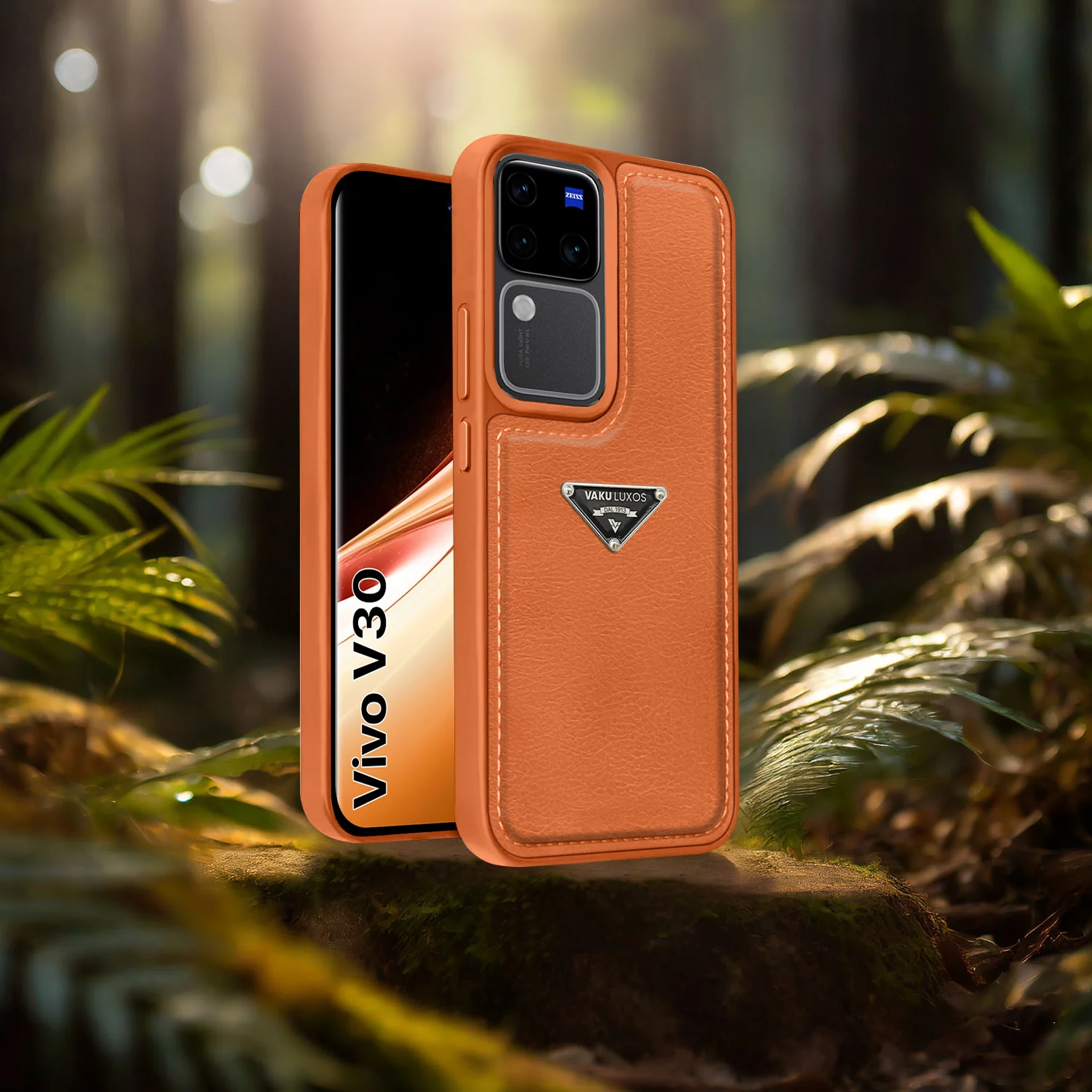 Vaku Luxos ® Vivo V30 Pro Nyxen Premium Leather Stitched Back Cover - Image 9
