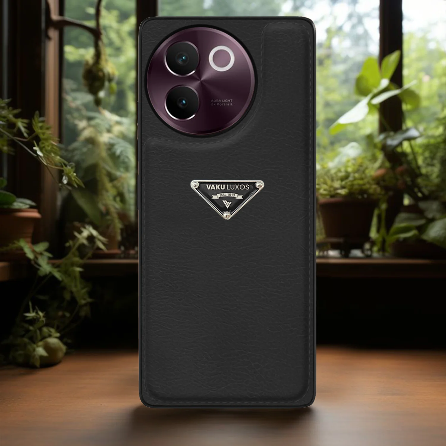 Vaku Luxos ® Vivo V30e 5G Nyxen Premium Leather Stitched Back Cover - Image 10