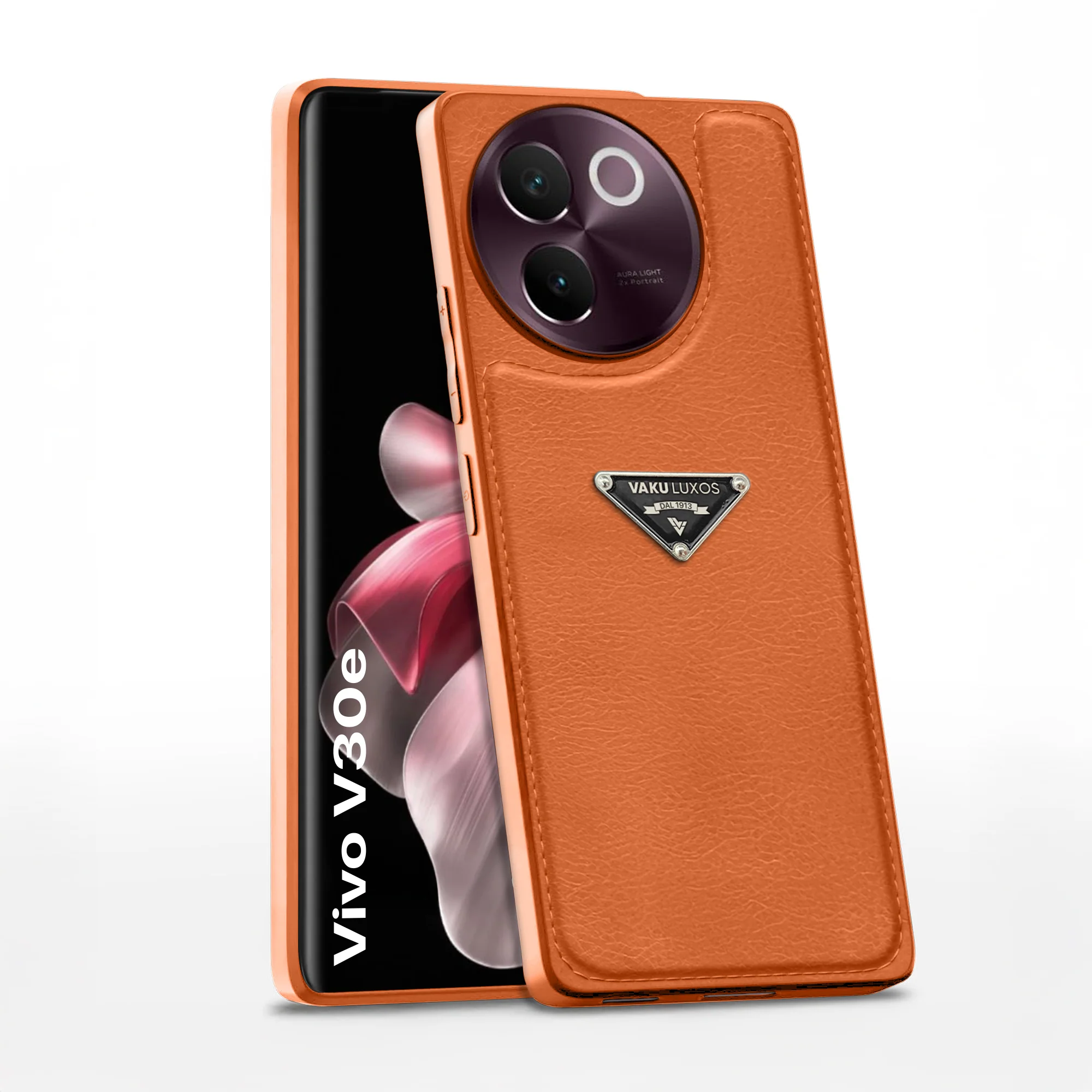 Vaku Luxos ® Vivo V30e 5G Nyxen Premium Leather Stitched Back Cover - Image 4