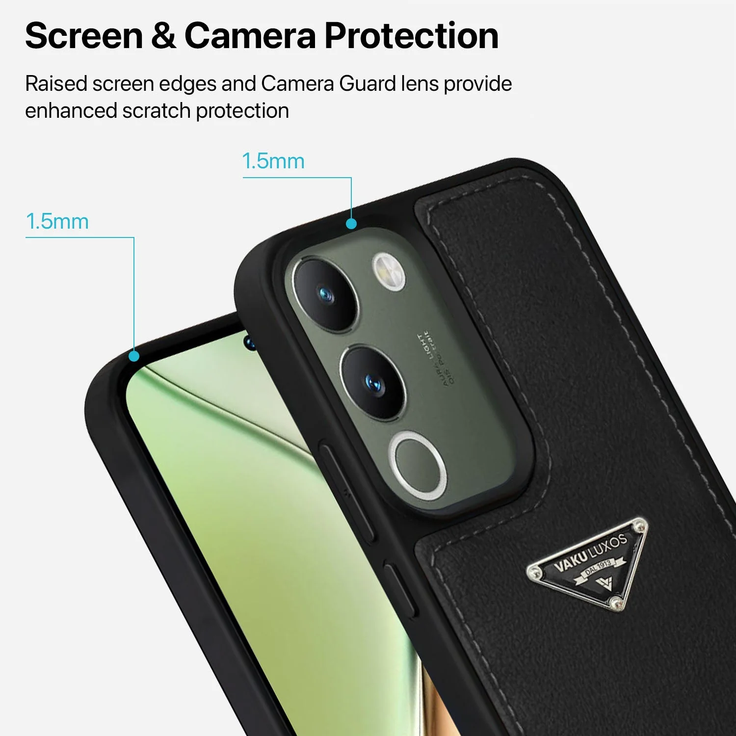 Vaku Luxos ® Vivo Y200 5G Nyxen Premium Leather Stitched Back Cover - Image 10