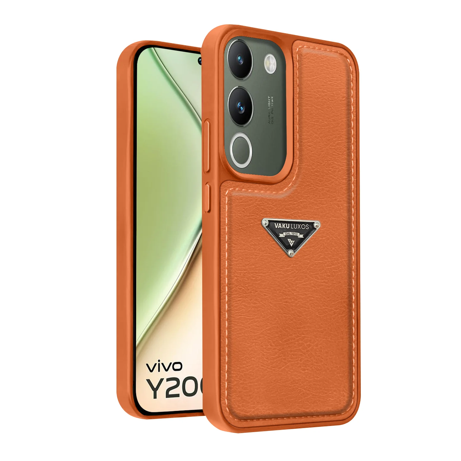 Vaku Luxos ® Vivo Y200 5G Nyxen Premium Leather Stitched Back Cover - Image 2