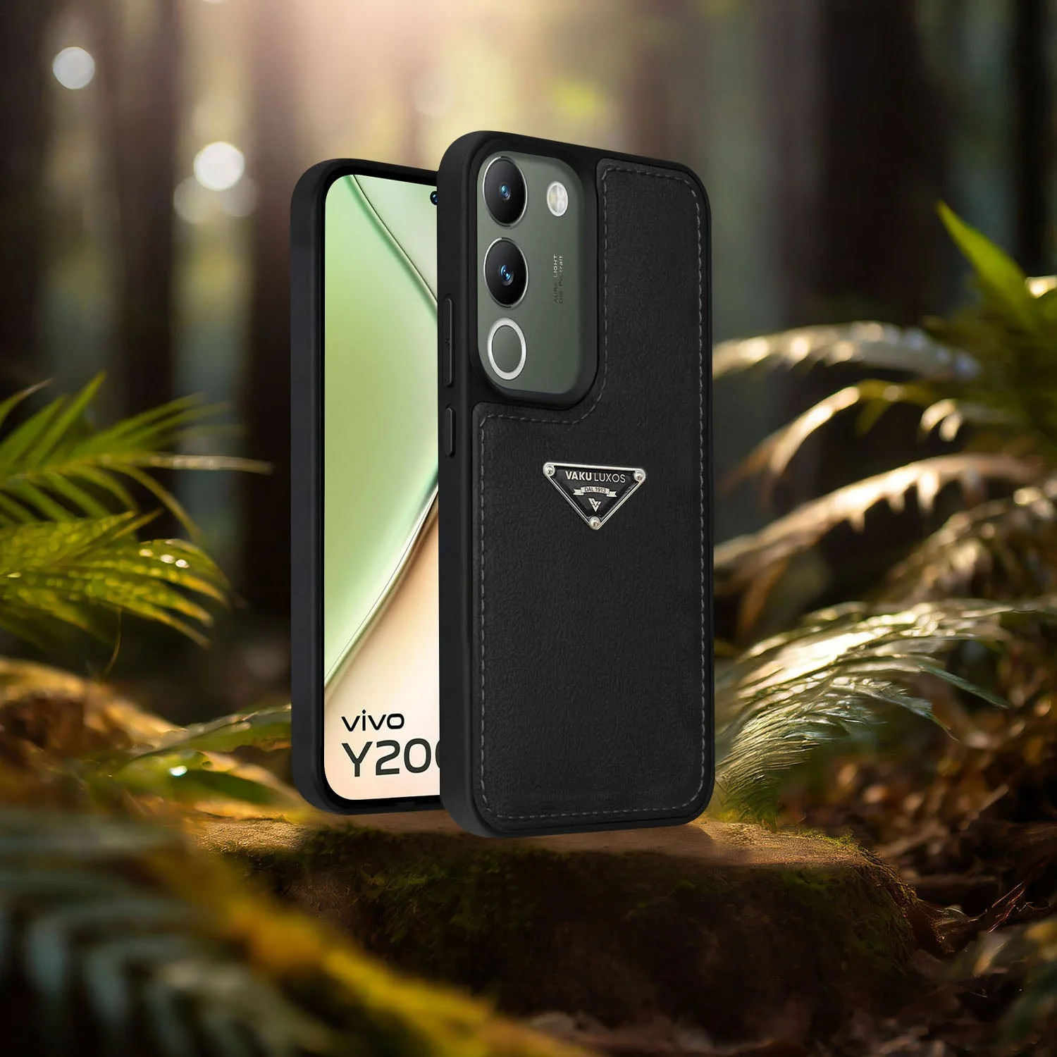 Vaku Luxos ® Vivo Y200 5G Nyxen Premium Leather Stitched Back Cover - Image 8