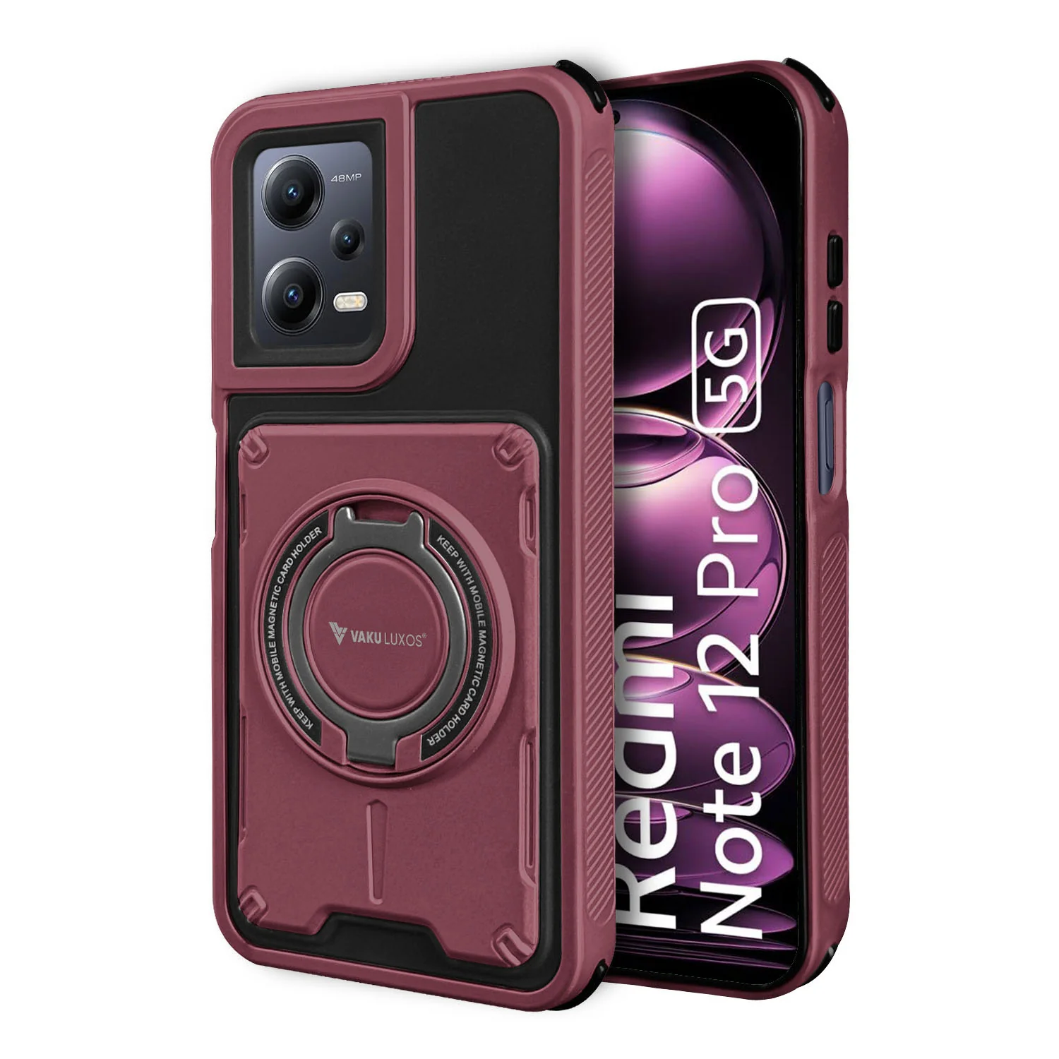 Vaku Luxos ® Xiaomi Redmi Note 12 Pro Axion Armor Military Grade Protective Back Cover - Image 13
