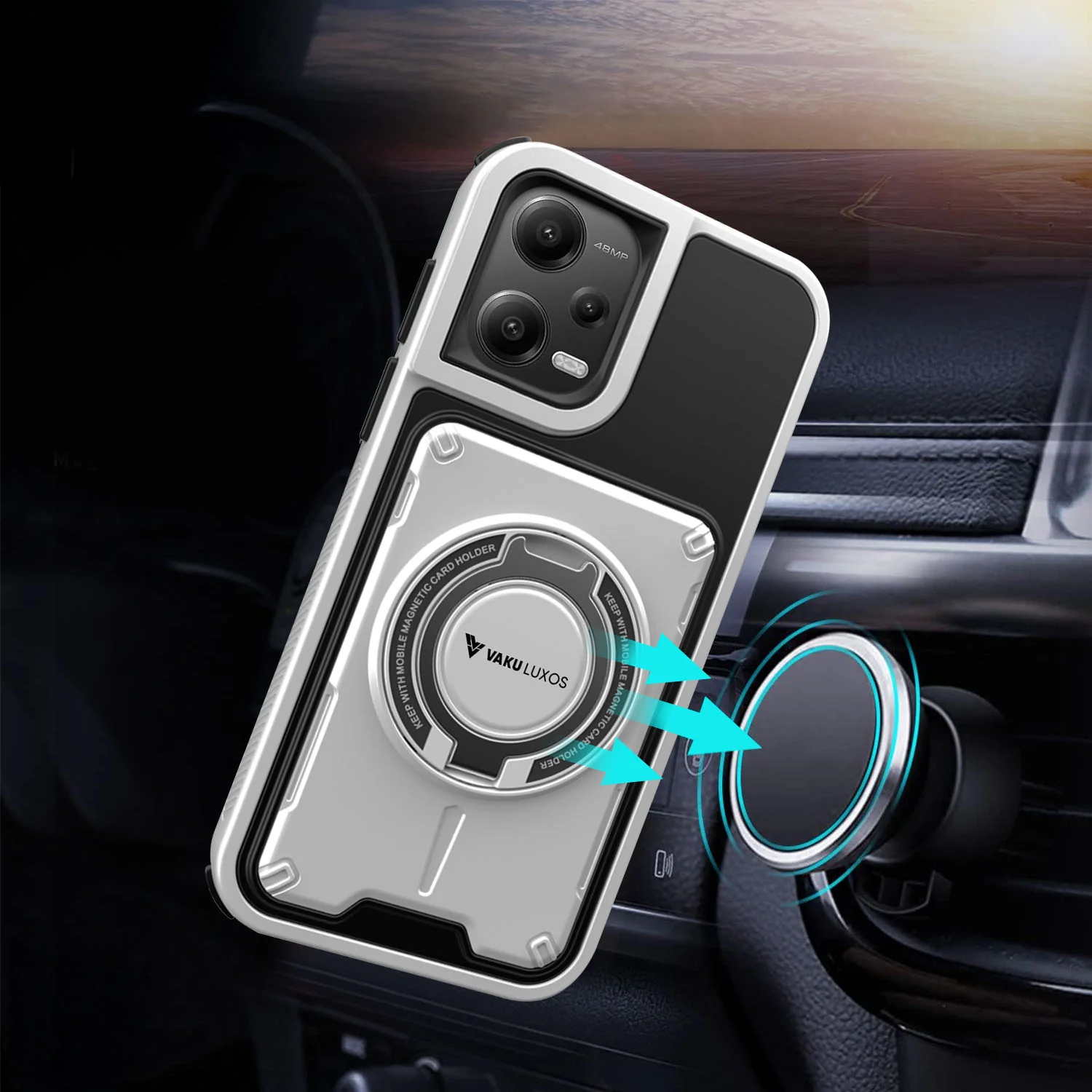 Vaku Luxos ® Xiaomi Redmi Note 12 Pro Axion Armor Military Grade Protective Back Cover - Image 15