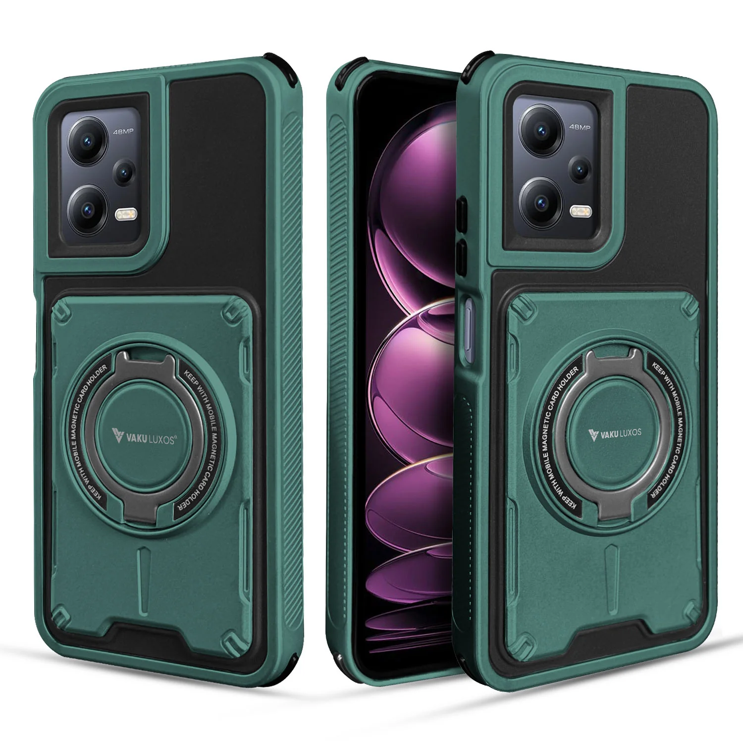 Vaku Luxos ® Xiaomi Redmi Note 12 Pro Axion Armor Military Grade Protective Back Cover - Image 5