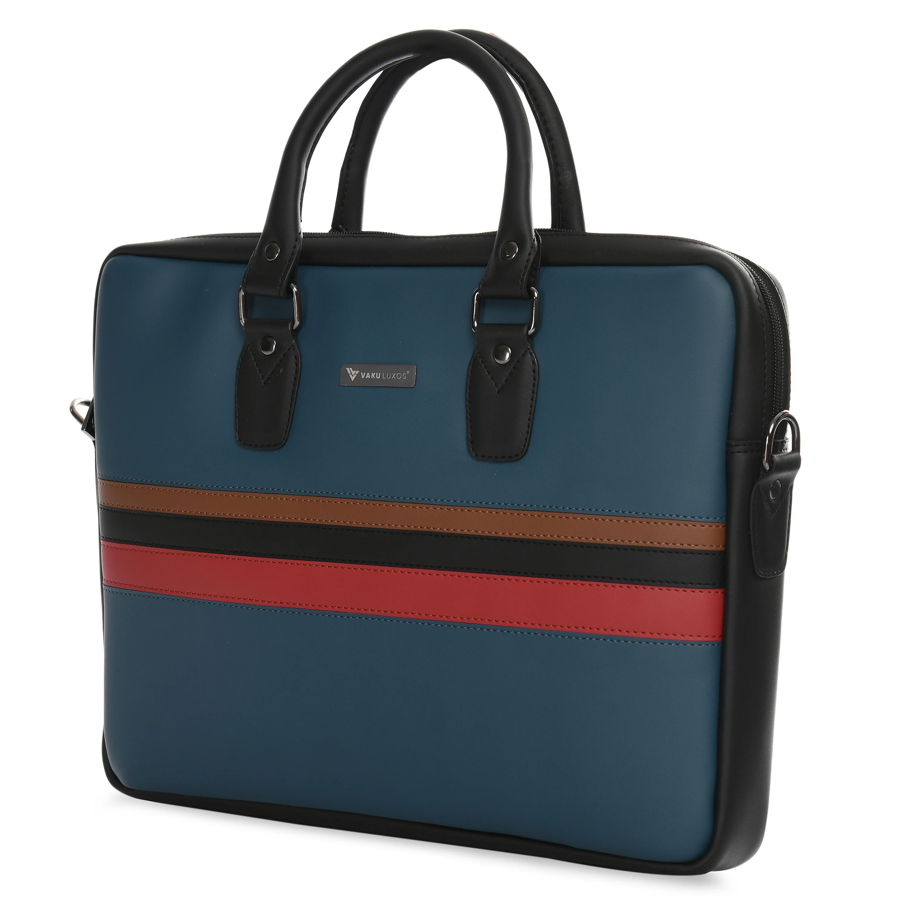Vaku Luxos® MILAN Stripey MacBook Sleeve with Strap highly durable Compatible for 13|14 Inch - Image 15