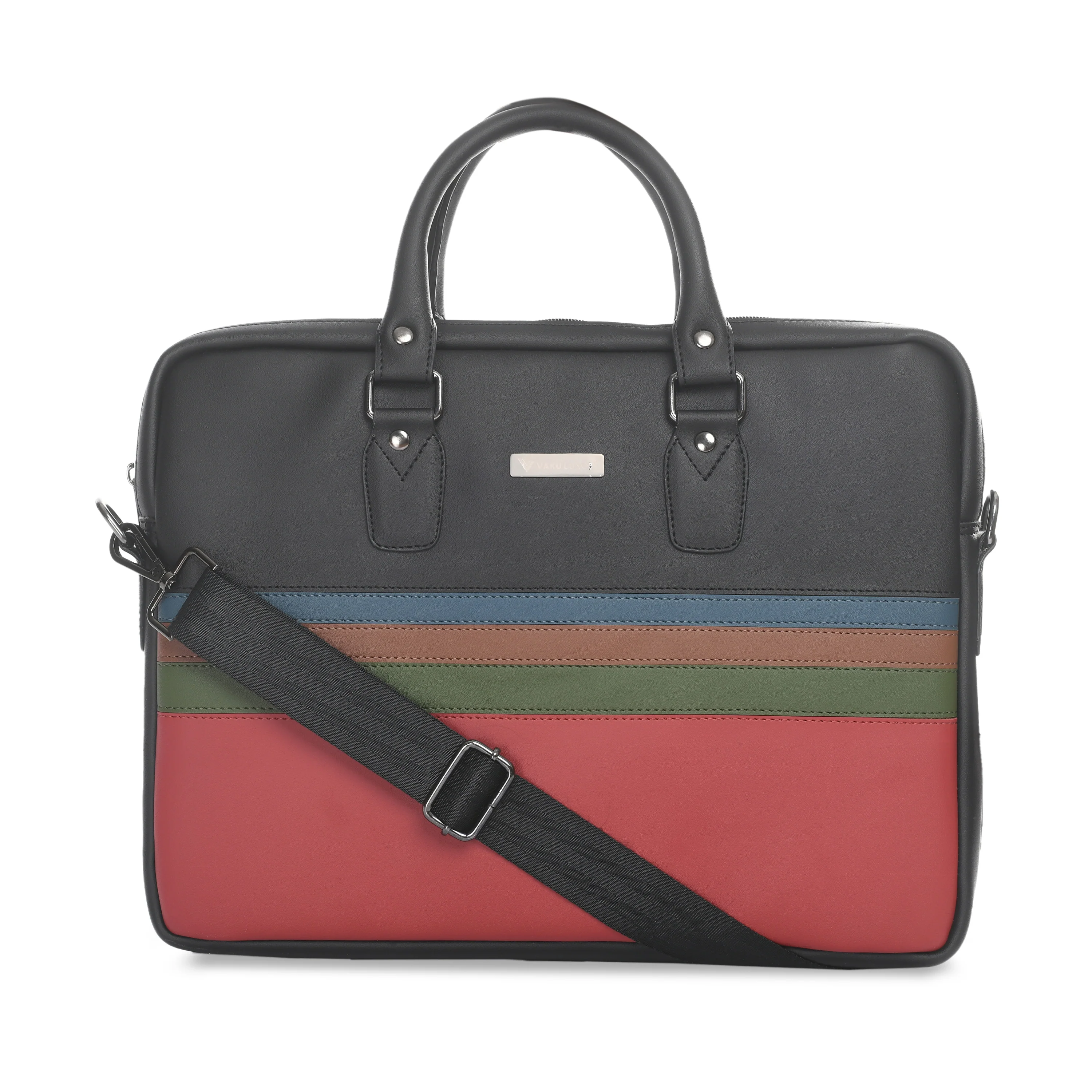 Vaku Luxos® MILAN Stripey MacBook Sleeve with Strap highly durable Compatible for 13|14 Inch - Image 21