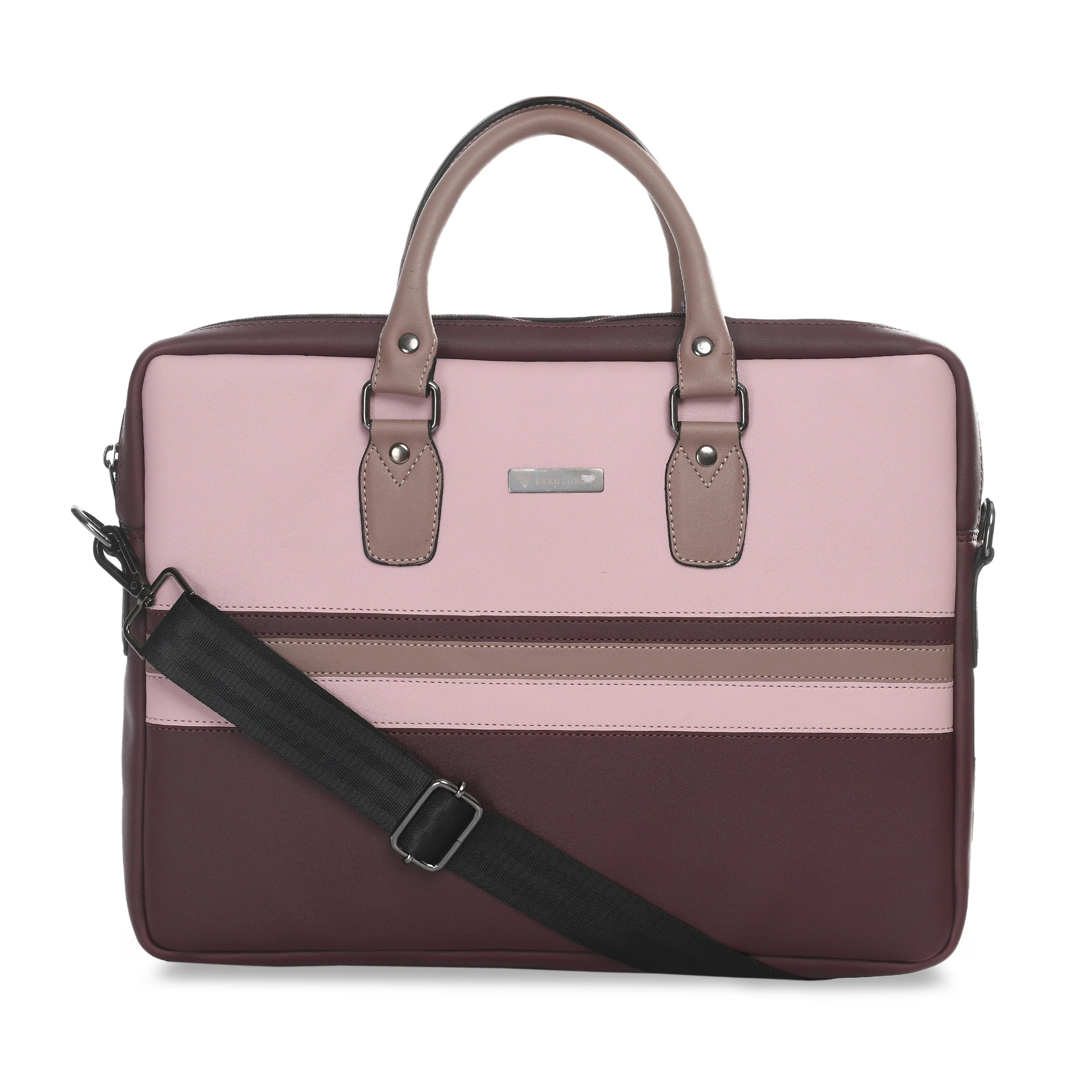 Vaku Luxos® MILAN Stripey MacBook Sleeve with Strap highly durable Compatible for 13|14 Inch - Image 4