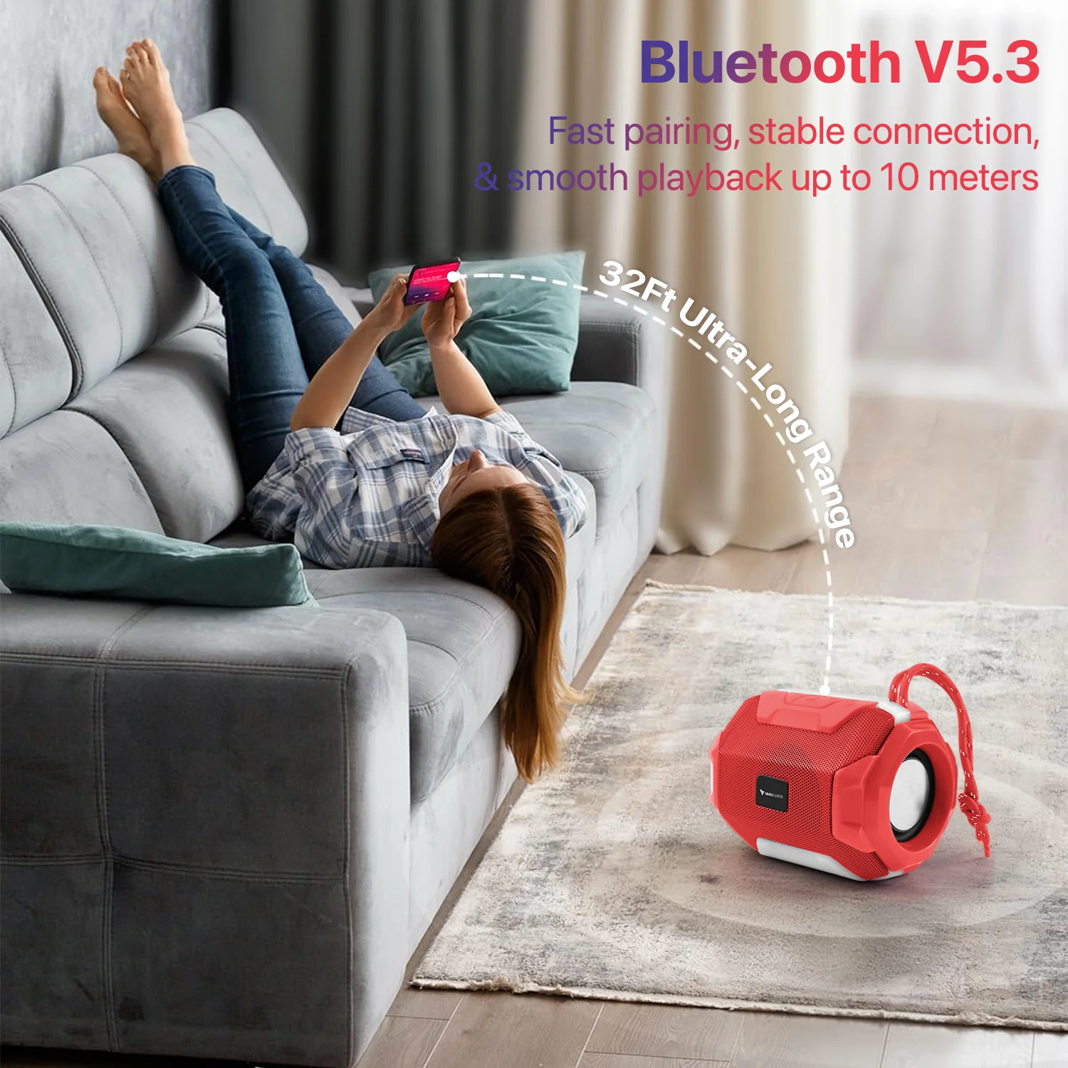 Vaku Luxos ® Audilo 10W RMS Wireless Bluetooth Speaker - Image 10