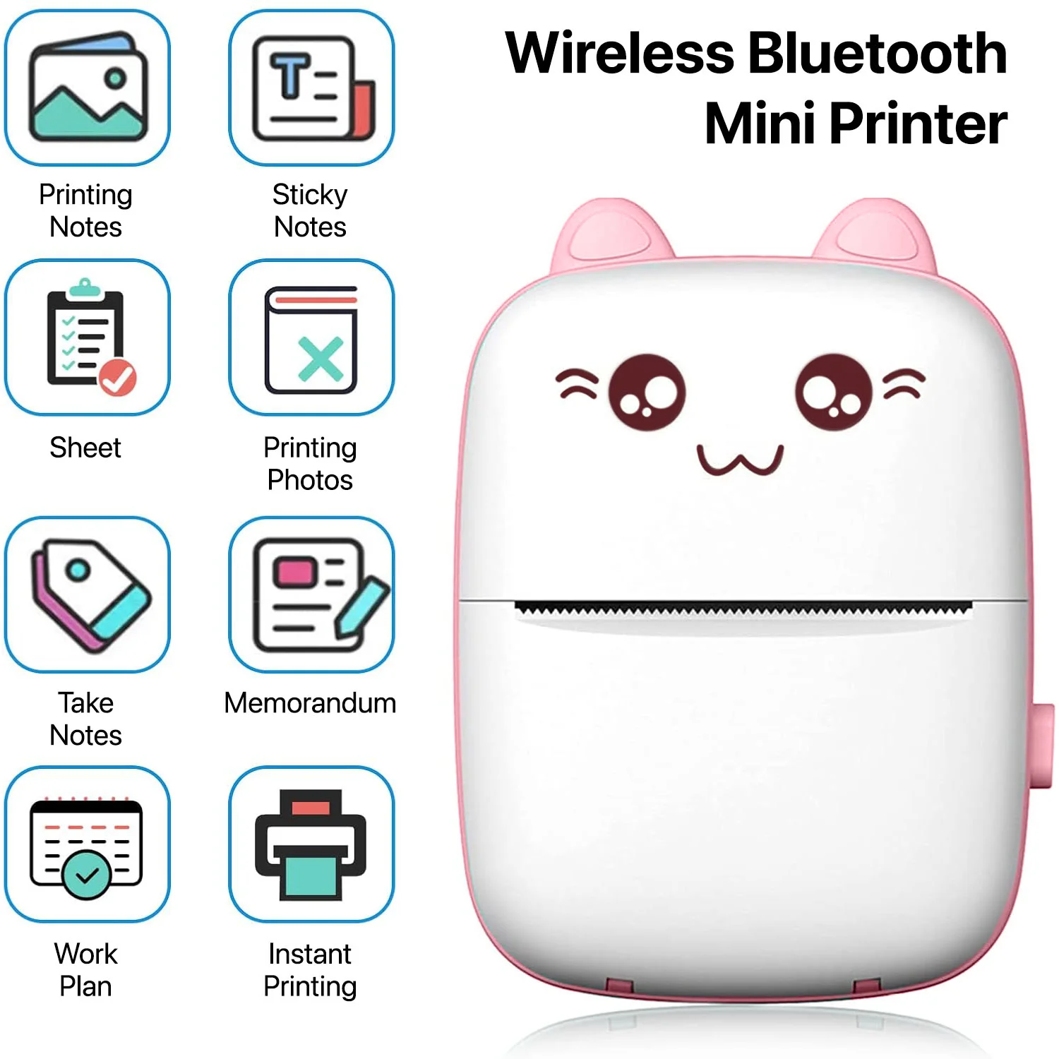 Vaku Luxos ® Mini Bluetooth Thermal Printer – Inkless Pocket Printer - Image 3