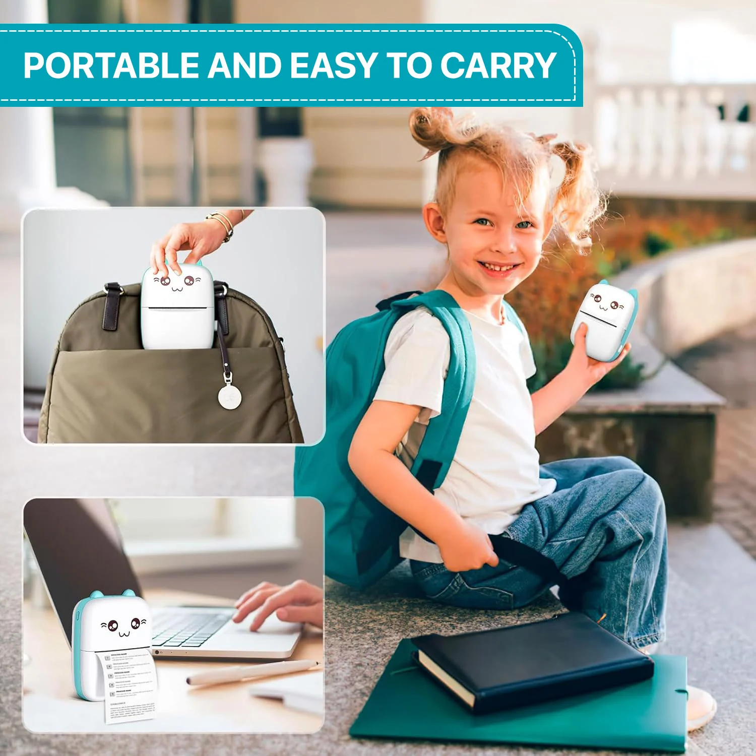 Vaku Luxos ® Mini Bluetooth Thermal Printer – Inkless Pocket Printer - Image 8