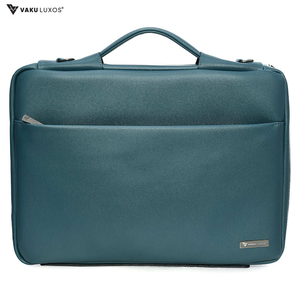 Vaku Luxos® DA VALENCIA Refined Leather Sleeve with Strap highly durable Compatilbe for Macbook 13"|16" - Image 15