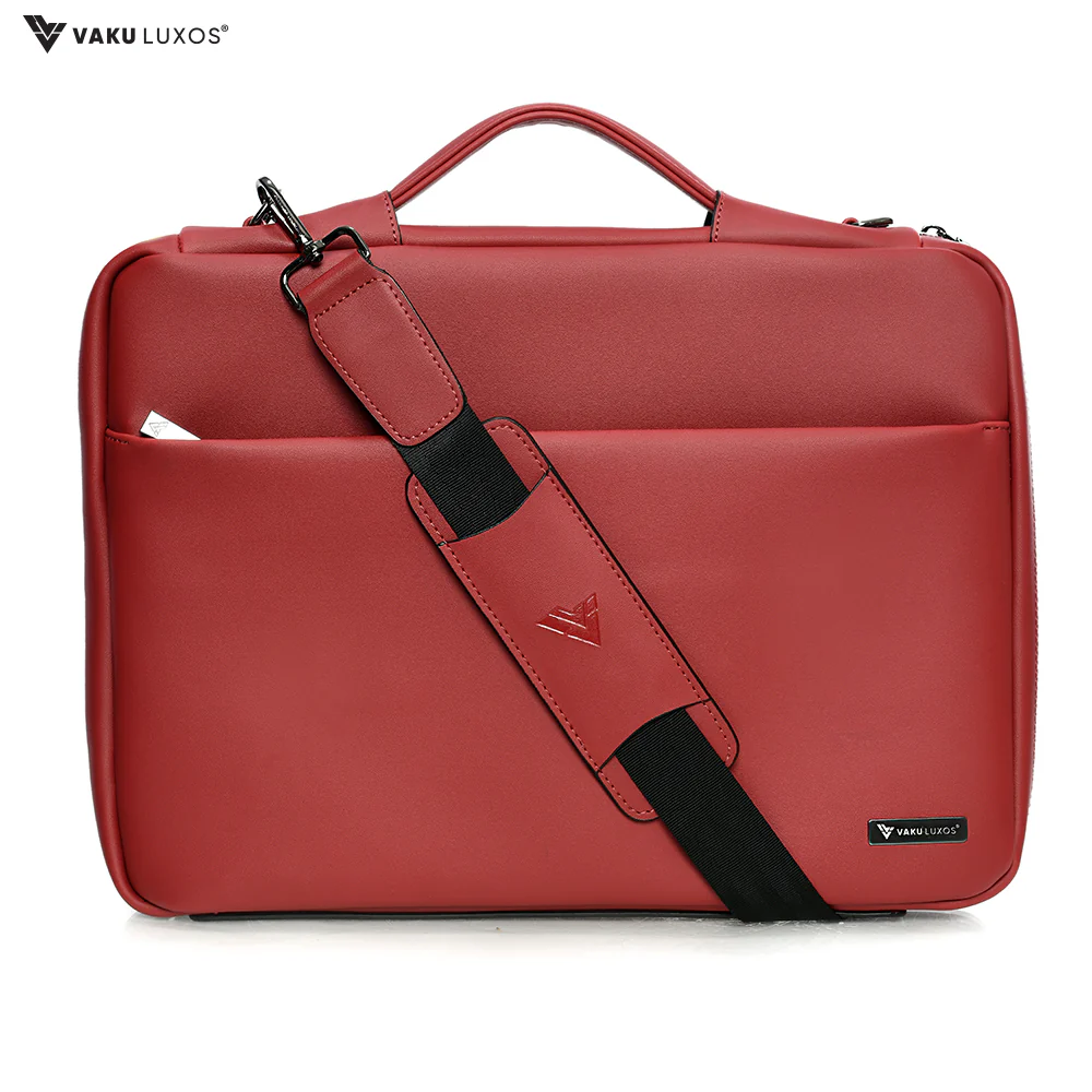 Vaku Luxos® DA VALENCIA Refined Leather Sleeve with Strap highly durable Compatilbe for Macbook 13"|16" - Image 3