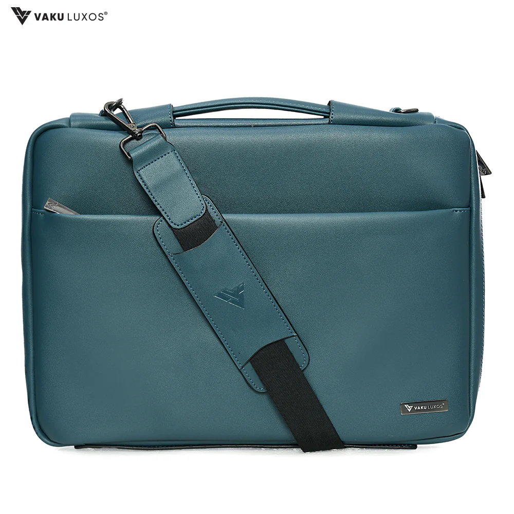 Vaku Luxos® DA VALENCIA Refined Leather Sleeve with Strap highly durable Compatilbe for Macbook 13"|16" - Image 6