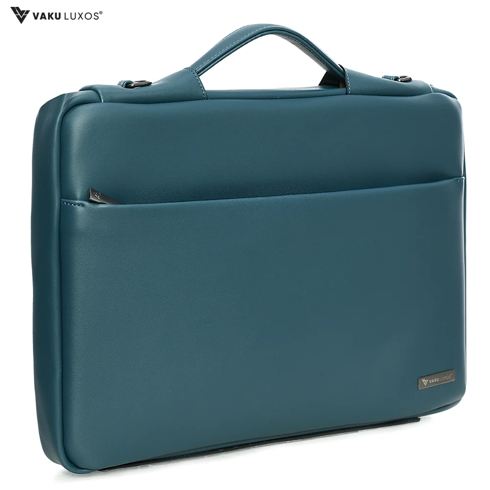 Vaku Luxos® DA VALENCIA Refined Leather Sleeve with Strap highly durable Compatilbe for Macbook 13"|16" - Image 7