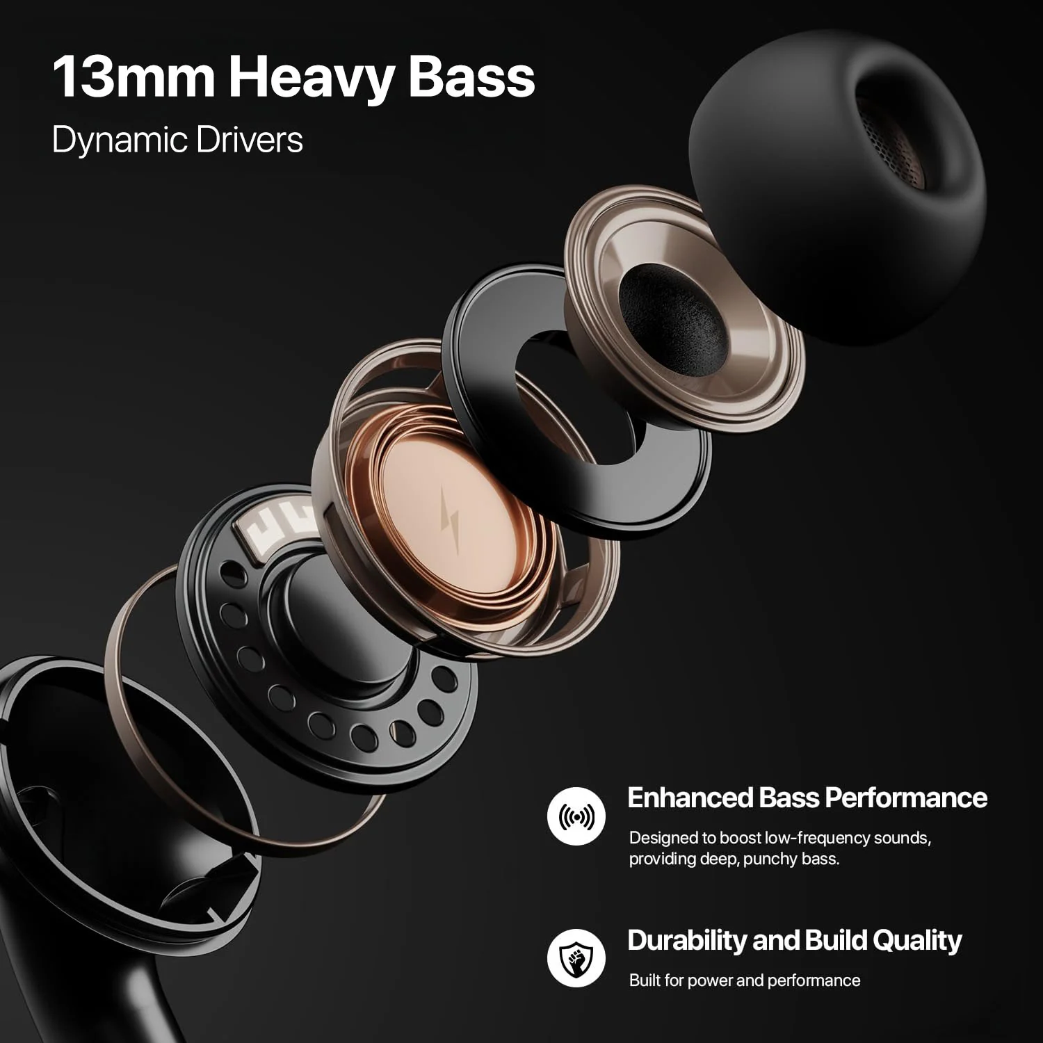 Vaku Luxos ® FERROX True Wireless Earbuds with Smart Touch Controls - Image 8