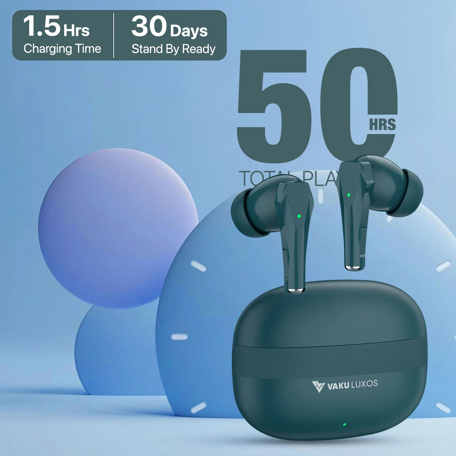 Vaku Luxos ® NEXA True Wireless Earbuds with Smart Touch Controls - Image 7